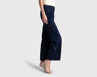 Foto 4 | Pantalón Cargo Refill Azul para Mujer