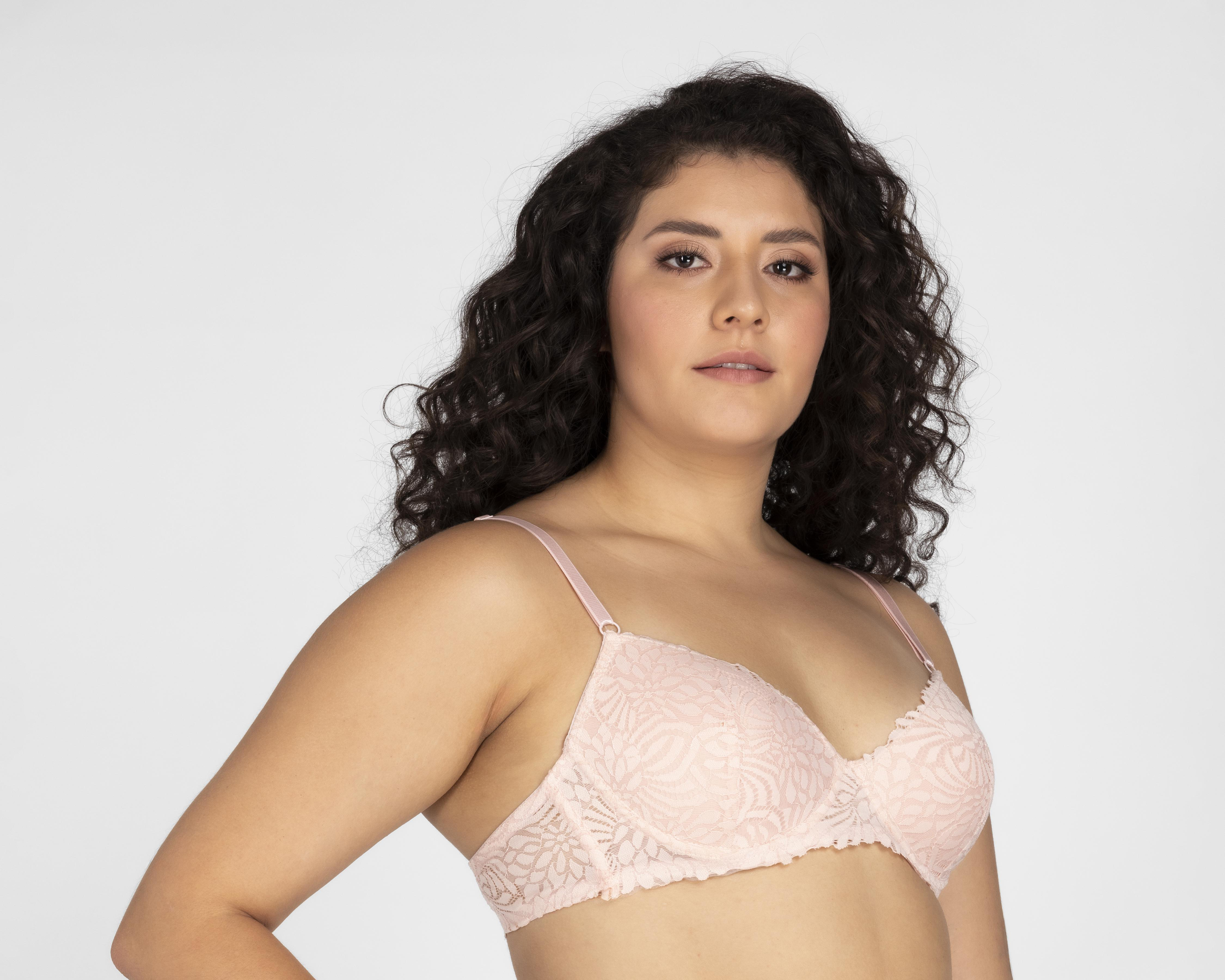 Foto 3 pulgar | Brasier de Encaje Eva tu Estilo Íntimo Media Copa para Mujer 3 Pack