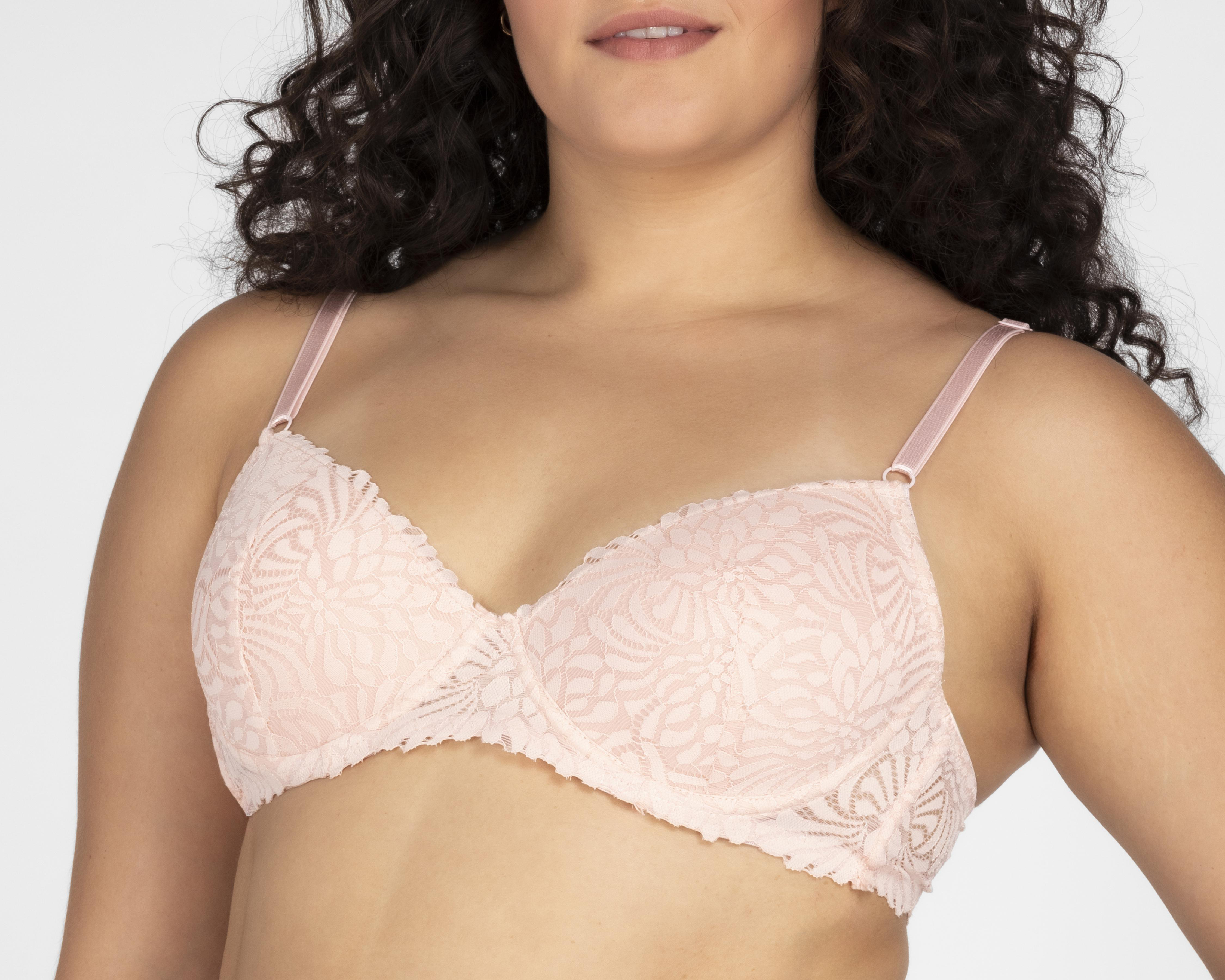 Foto 5 pulgar | Brasier de Encaje Eva tu Estilo Íntimo Media Copa para Mujer 3 Pack
