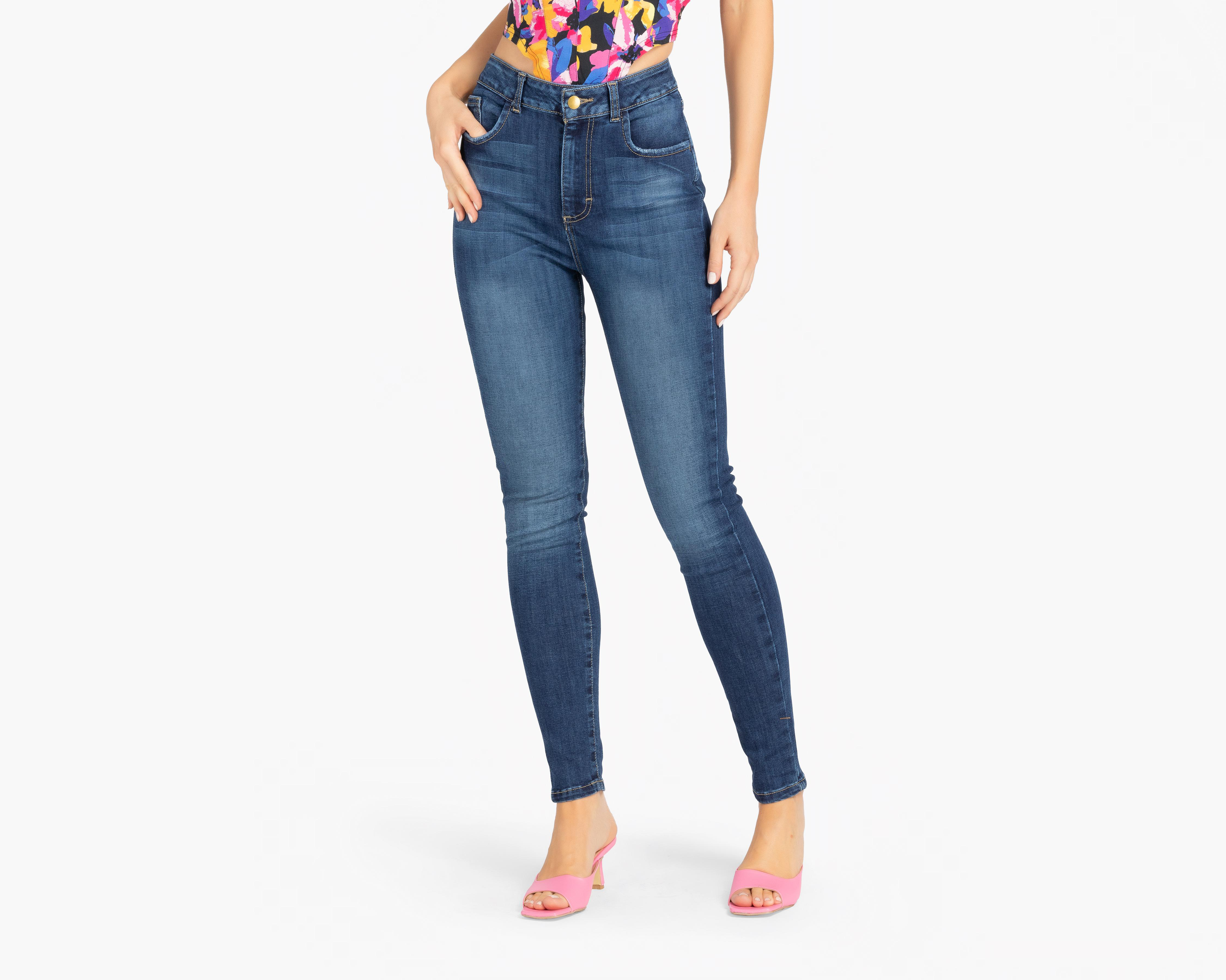 Jeans Bebe Skinny Fit Deslavados