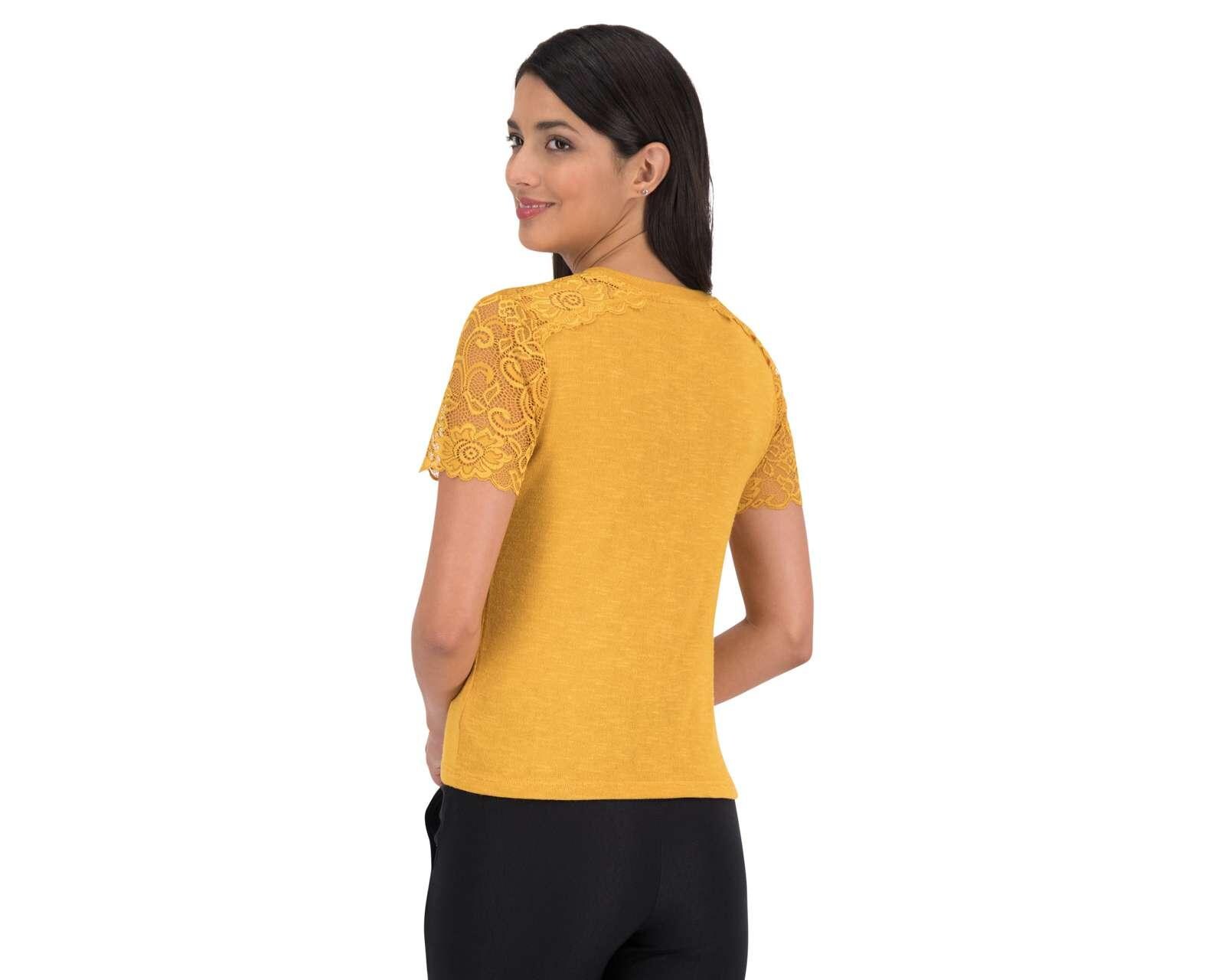 blusa color mostaza mujer