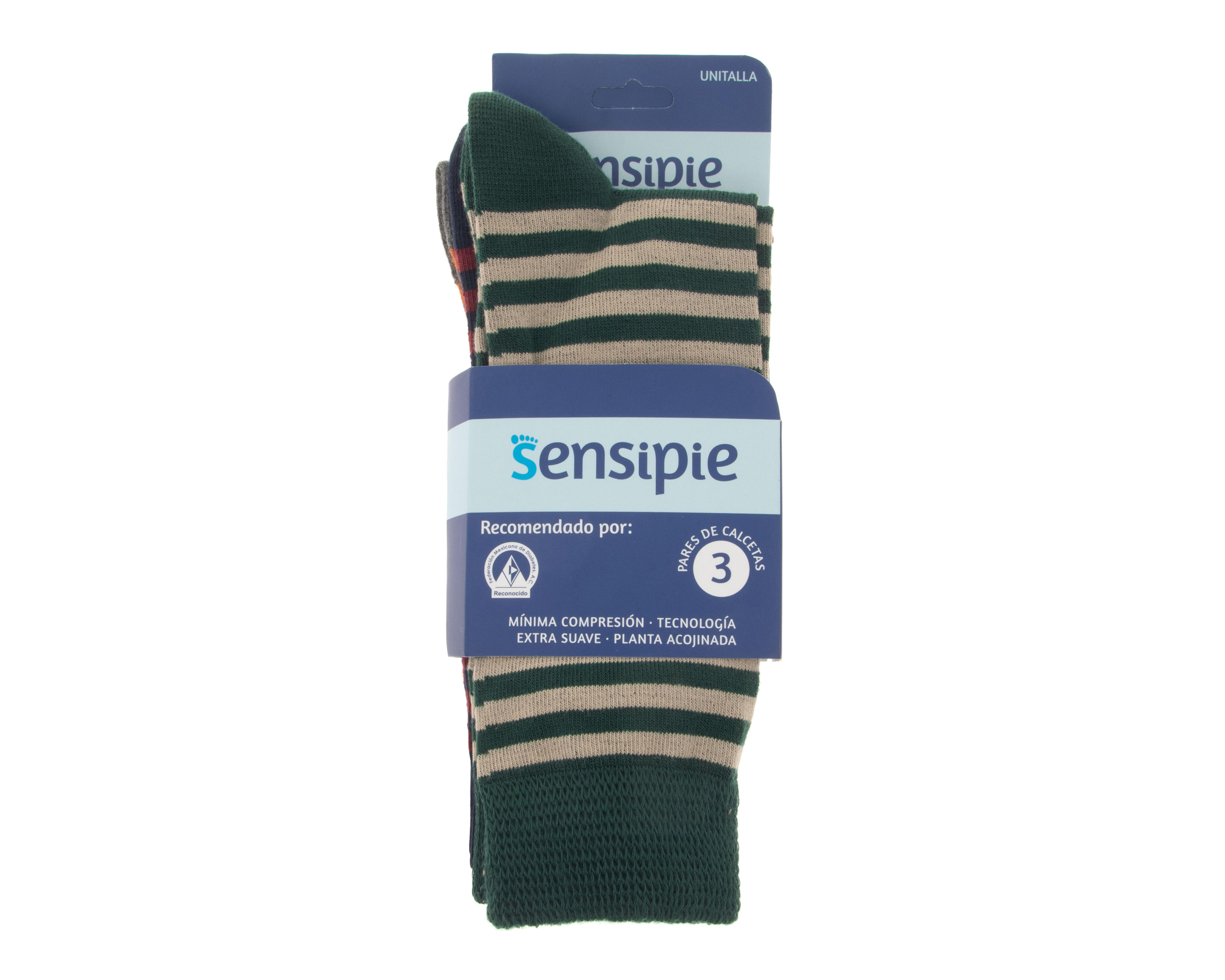 Foto 4 pulgar | Calcetines para Personas con Diabetes Sensipie para Mujer 3 Pares
