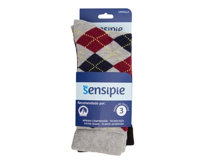 Foto 3 | Calcetines para Personas con Diabetes Sensipie para Mujer 3 Pares