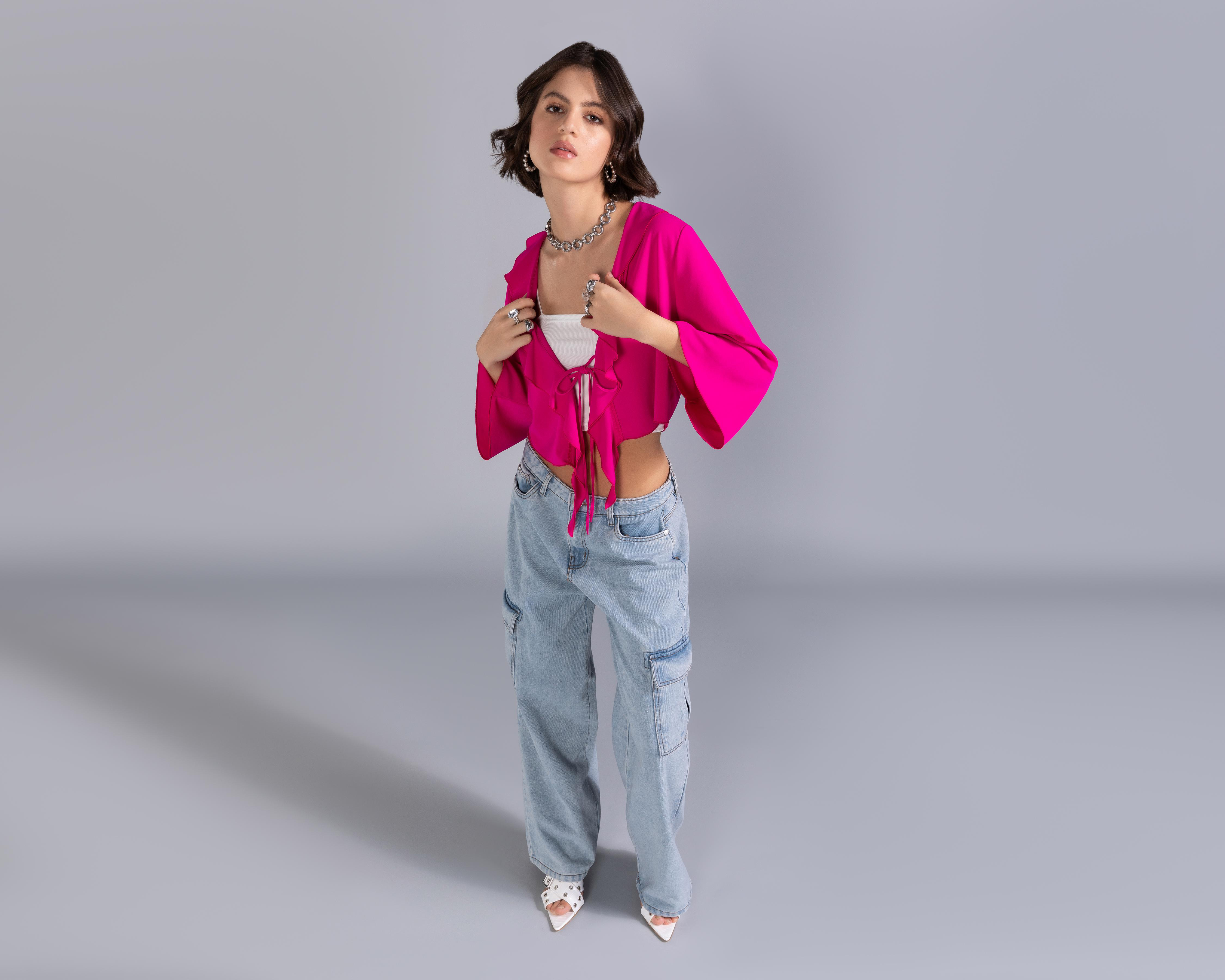 Foto 2 pulgar | Blusa Thinner Fucsia para Mujer