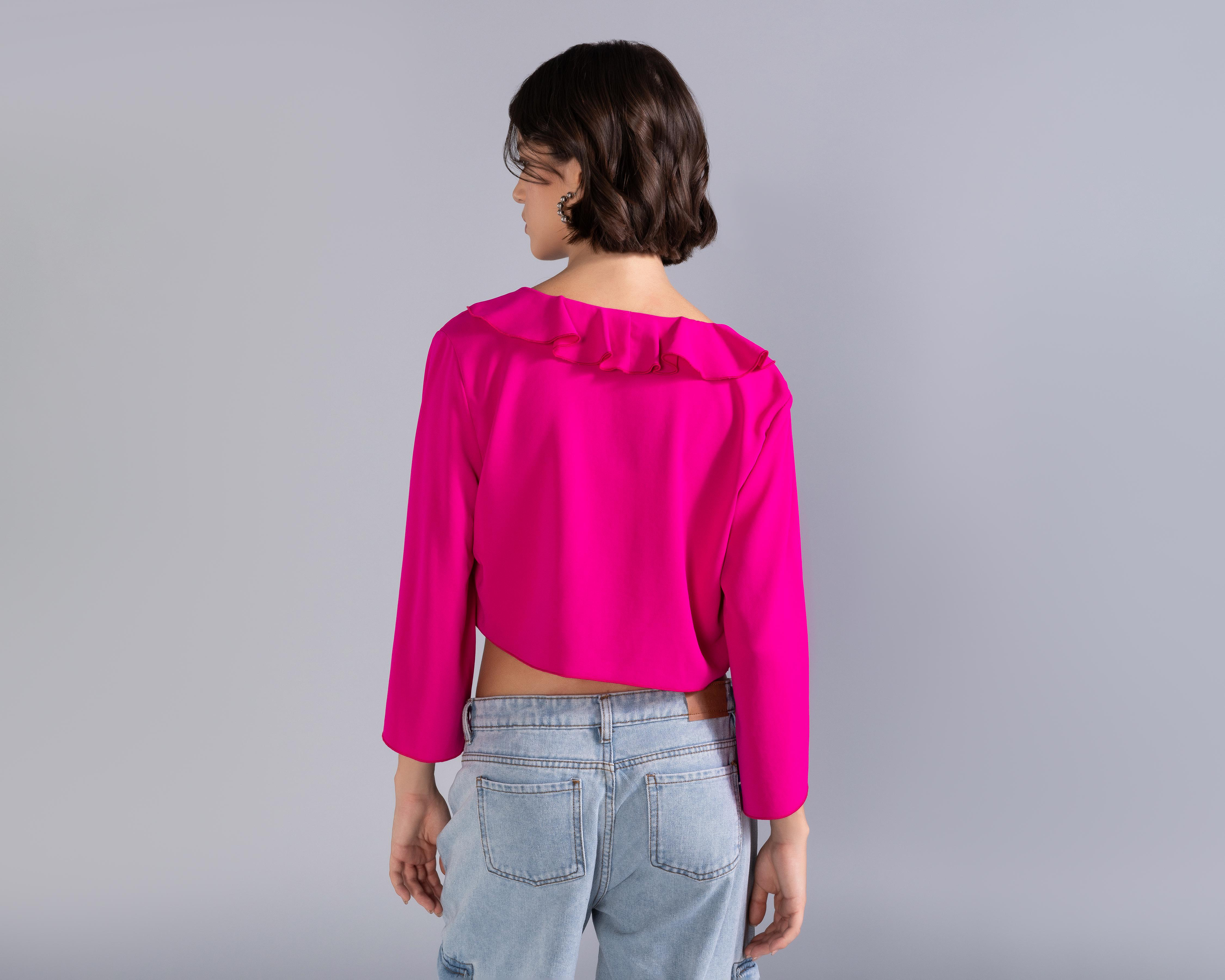 Foto 4 pulgar | Blusa Thinner Fucsia para Mujer