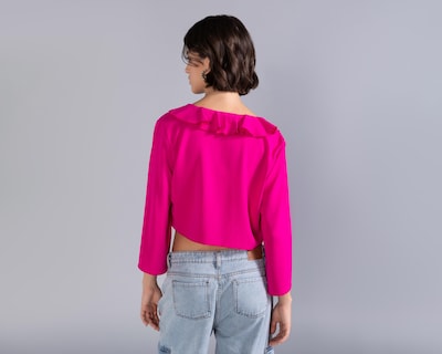 Foto 3 | Blusa Thinner Fucsia para Mujer
