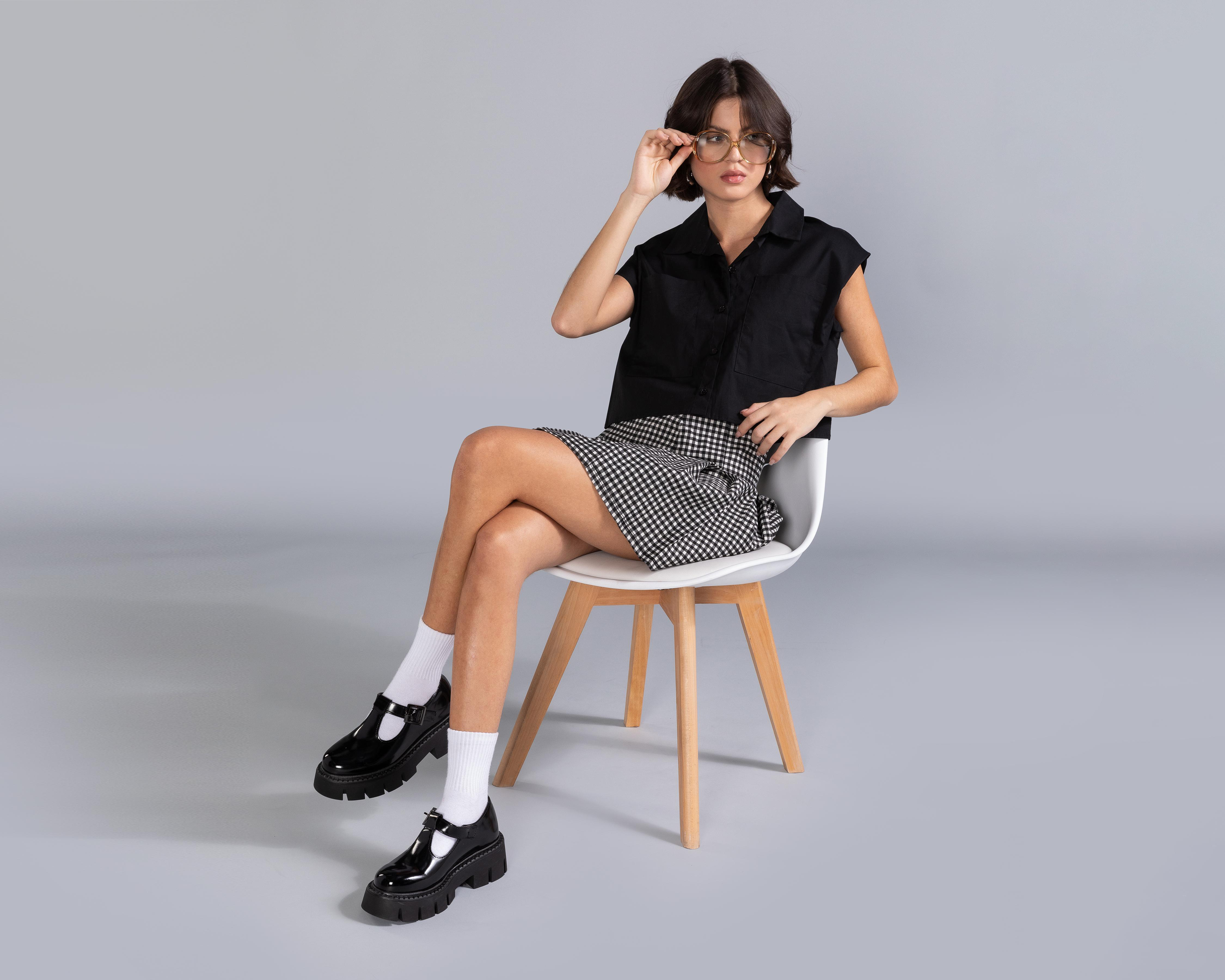 Foto 2 pulgar | Blusa Thinner Manga Corta para Mujer