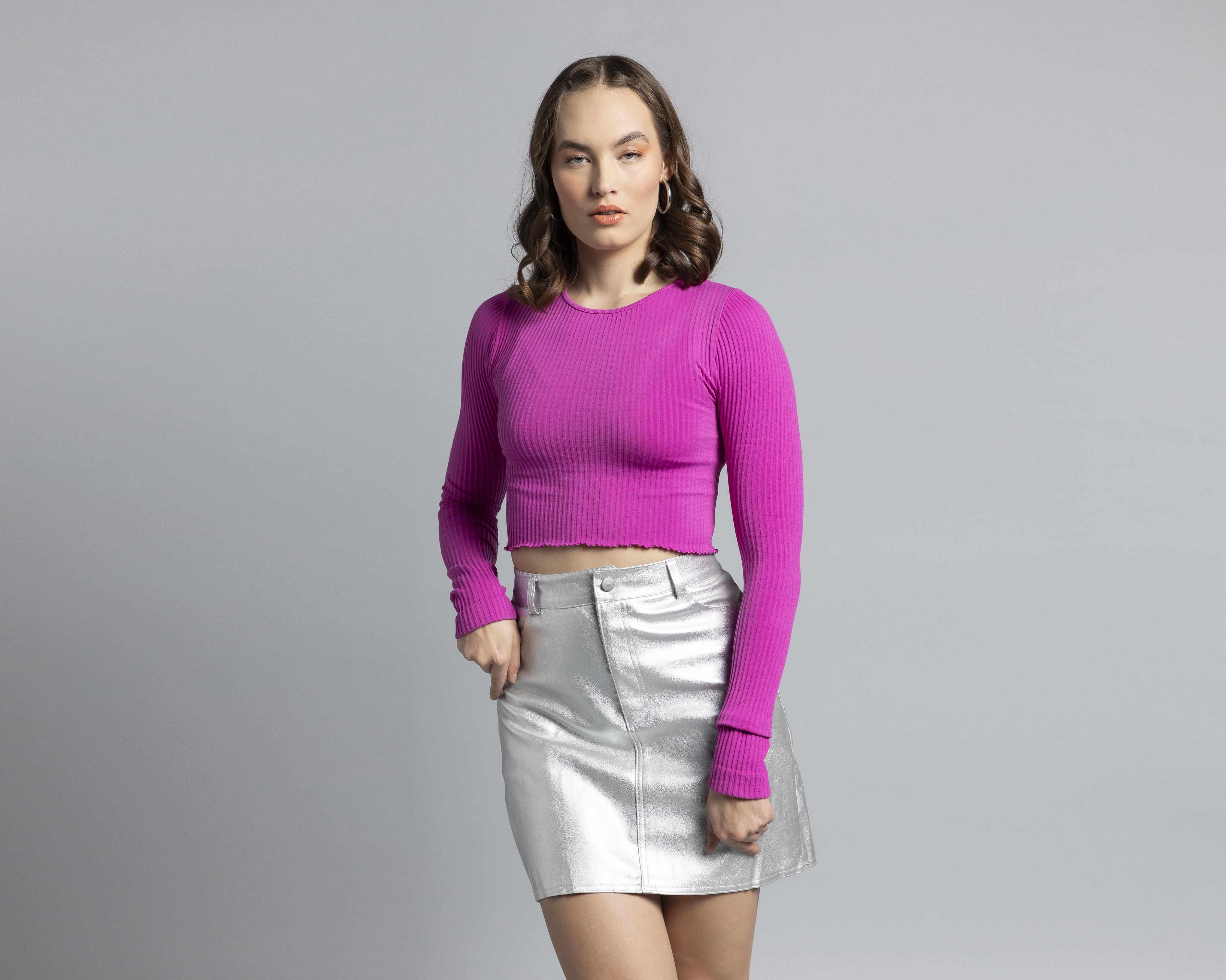 Playera Thinner Rosa Manga Larga