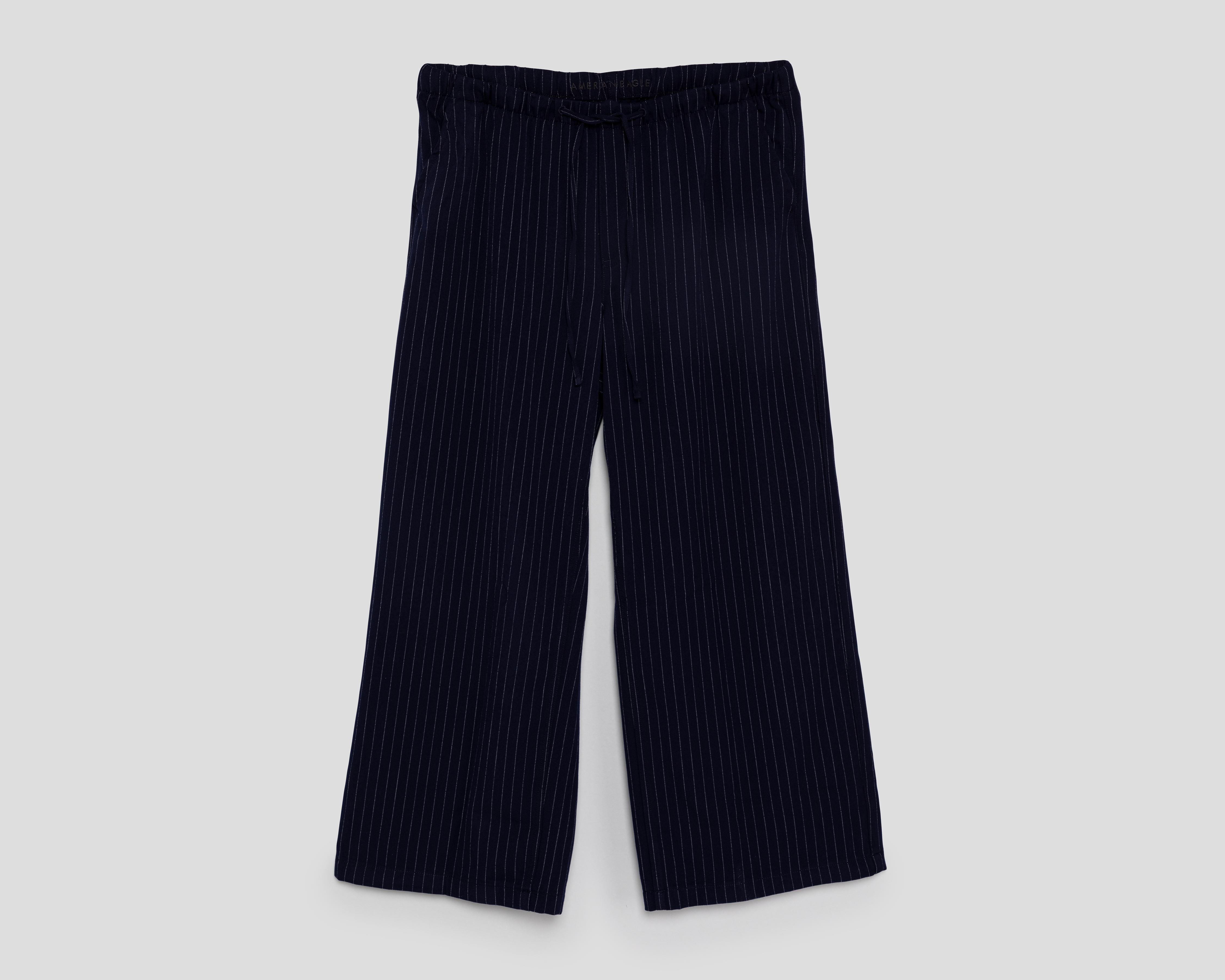 Foto 2 pulgar | Pantalón Ancho American Eagle Pull-On Trouser Azul Marino para Mujer