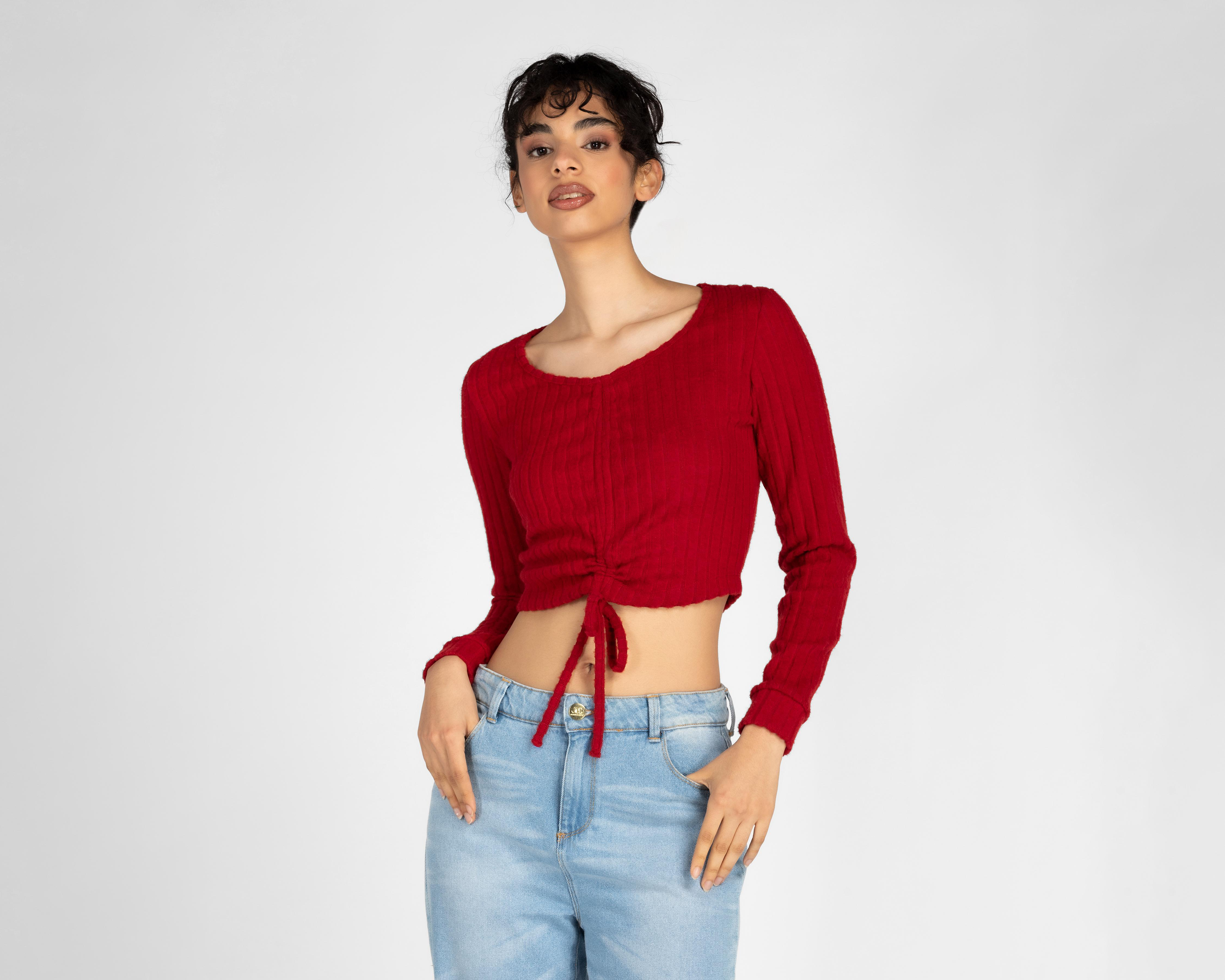 Blusa Refill Manga Larga con Jareta $130