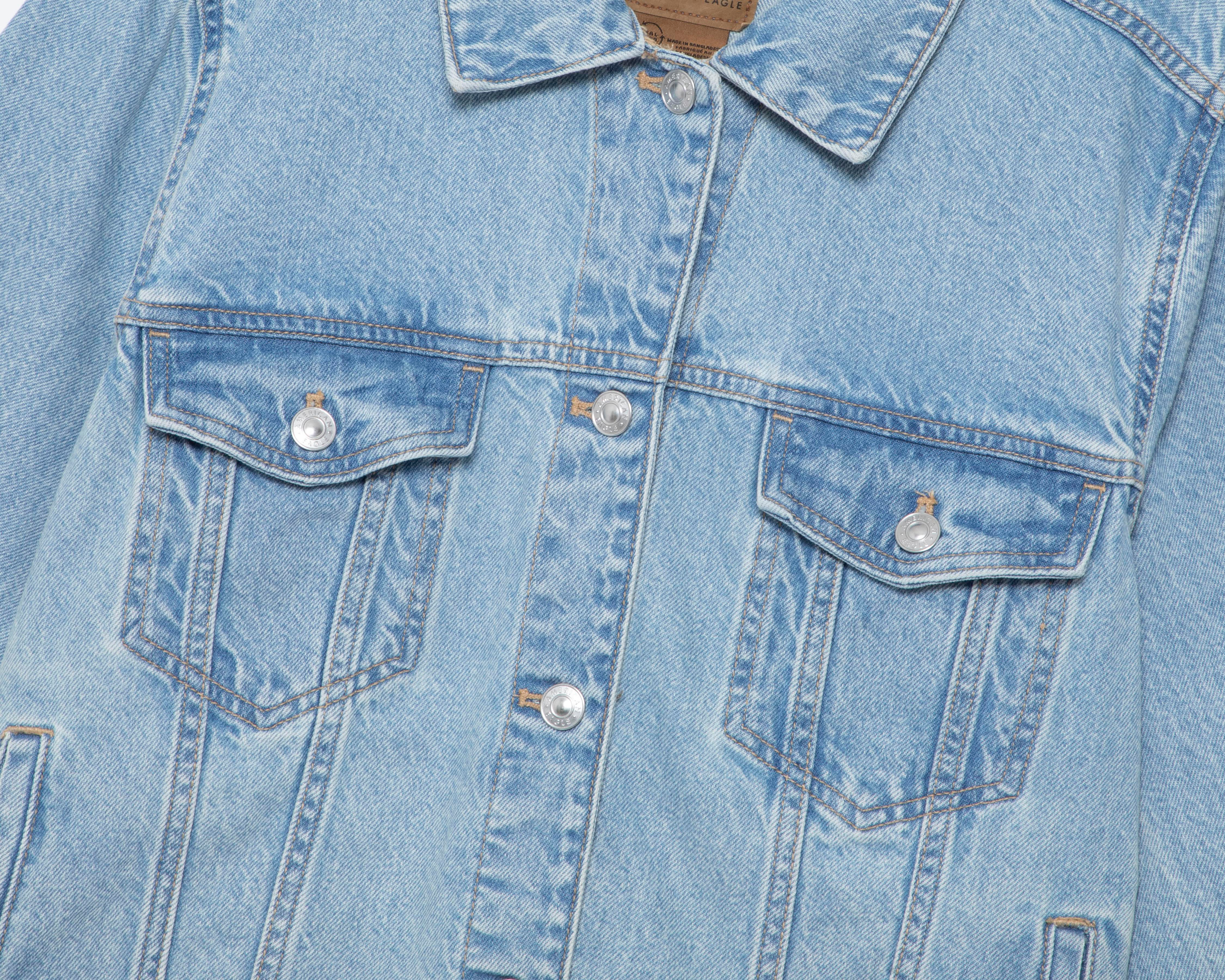 Foto 3 | Chamarra de Algodón Trucker American Eagle para Mujer