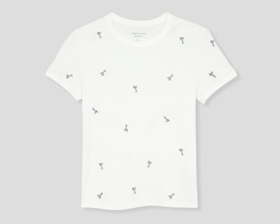Foto 1 | Playera American Eagle Blanca para Mujer