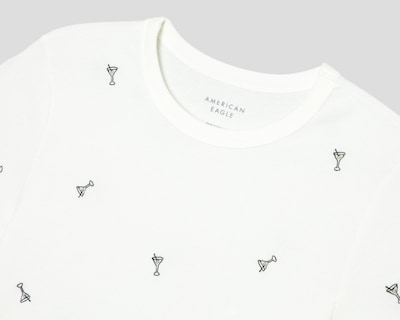Foto 3 | Playera American Eagle Blanca para Mujer