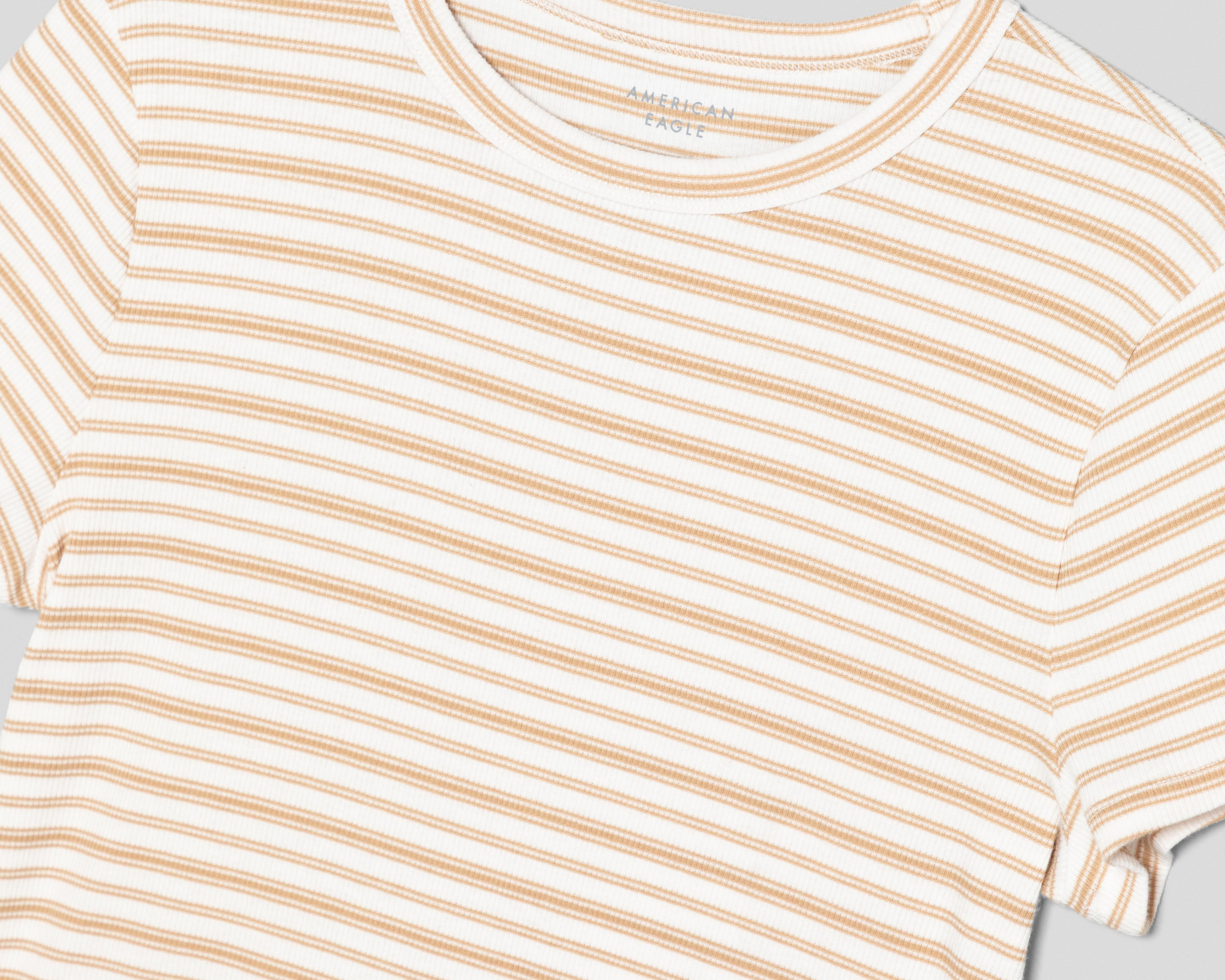 Foto 4 pulgar | Playera a Rayas American Eagle para Mujer