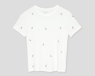 Foto 1 | Playera Blanca American Eagle para Mujer