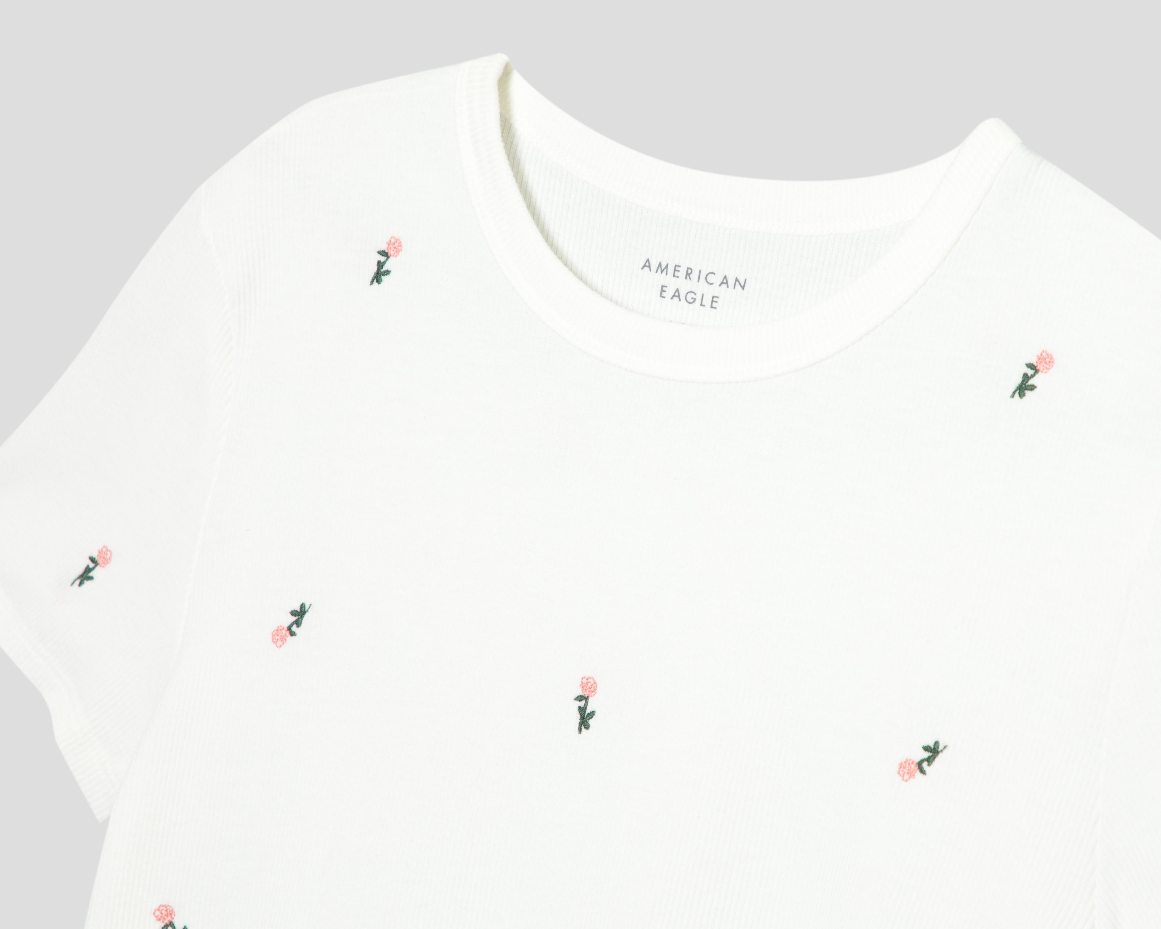 Foto 4 pulgar | Playera Blanca American Eagle para Mujer