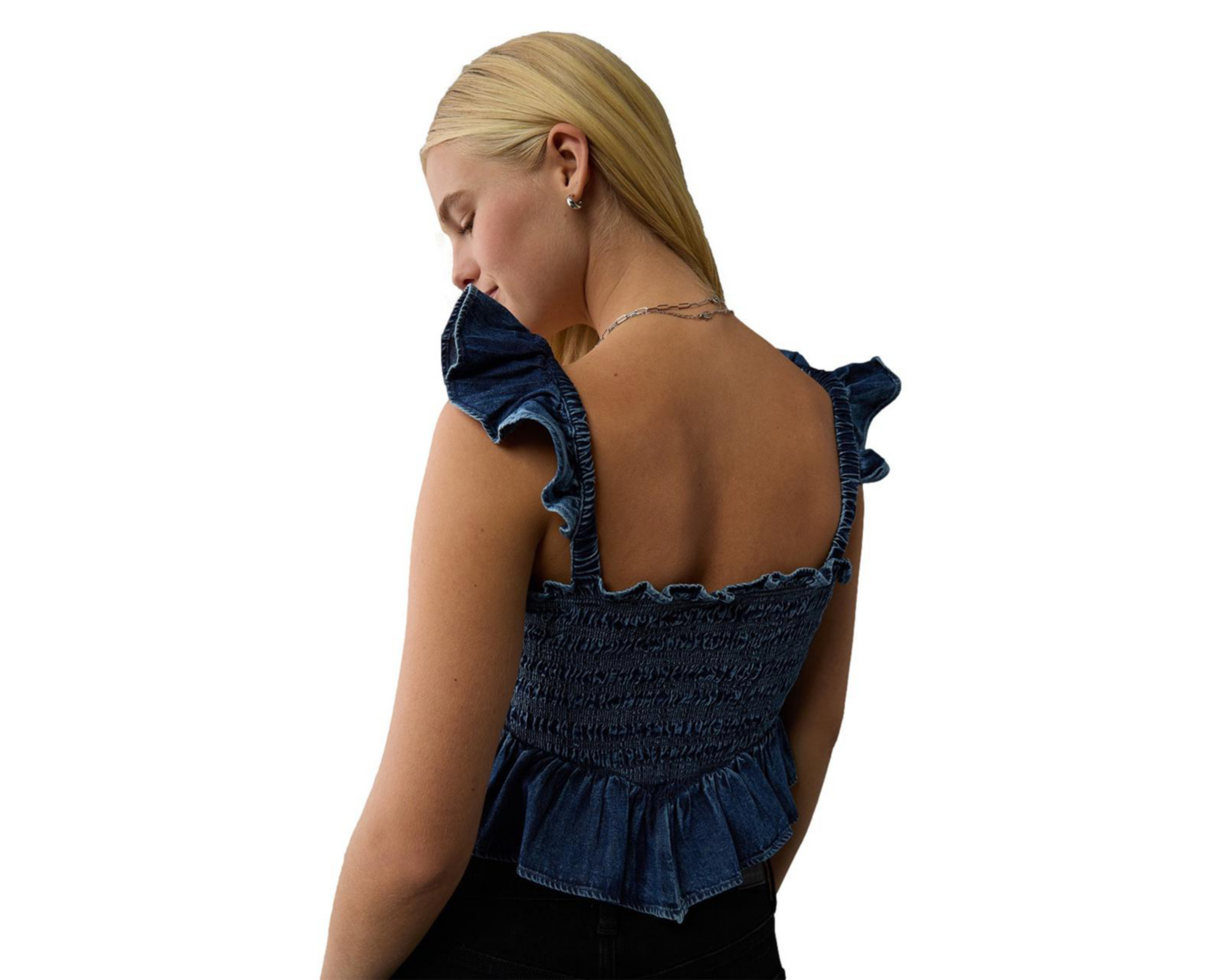 Foto 2 | Blusa Azul American Eagle para Mujer
