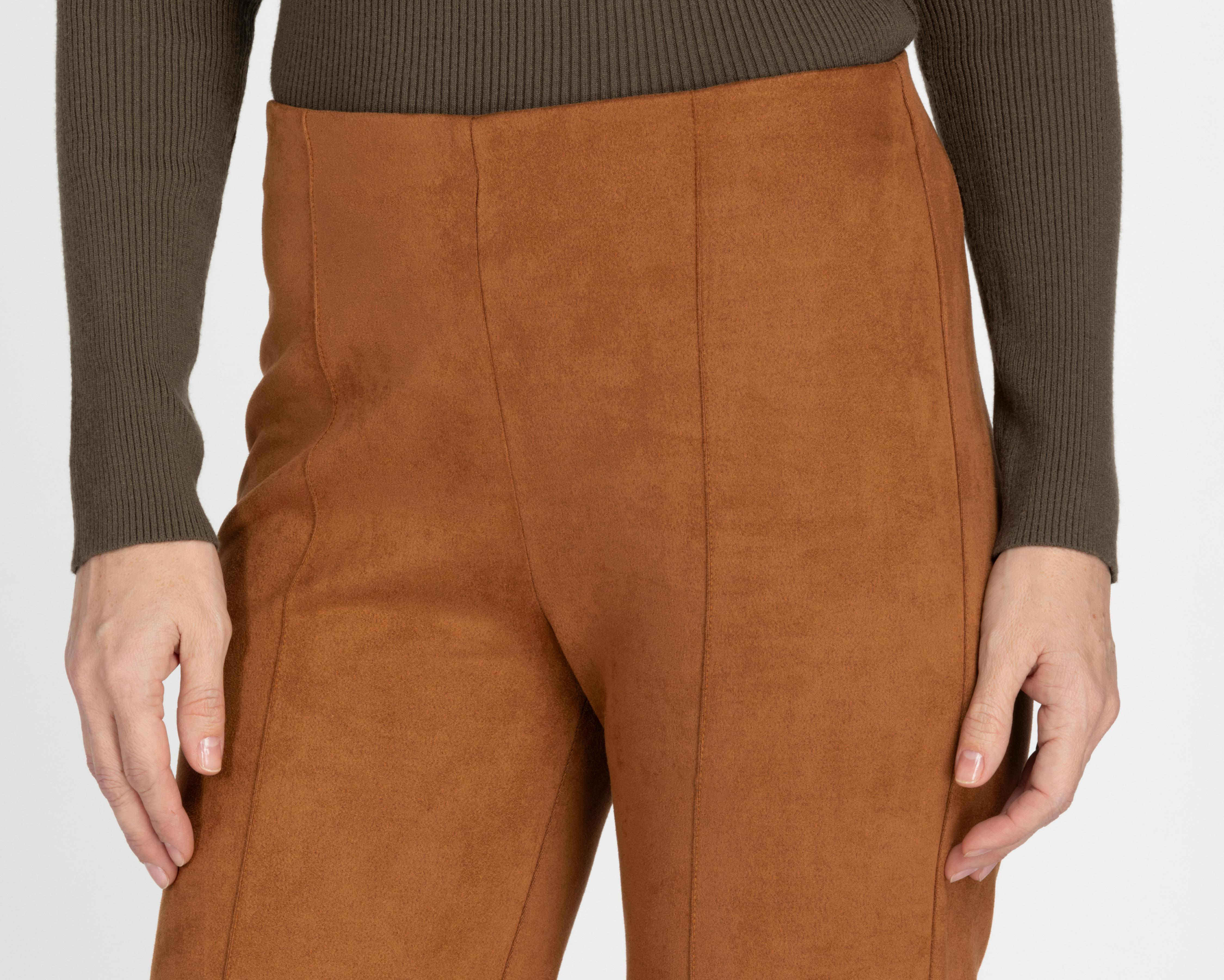 Foto 4 | Pantalón Sahara Recto tipo Gamuza