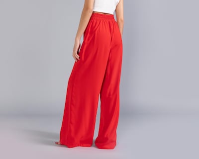Foto 3 | Pantalón Ancho Thinner Rojo para Mujer