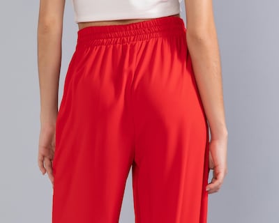 Foto 5 | Pantalón Ancho Thinner Rojo para Mujer