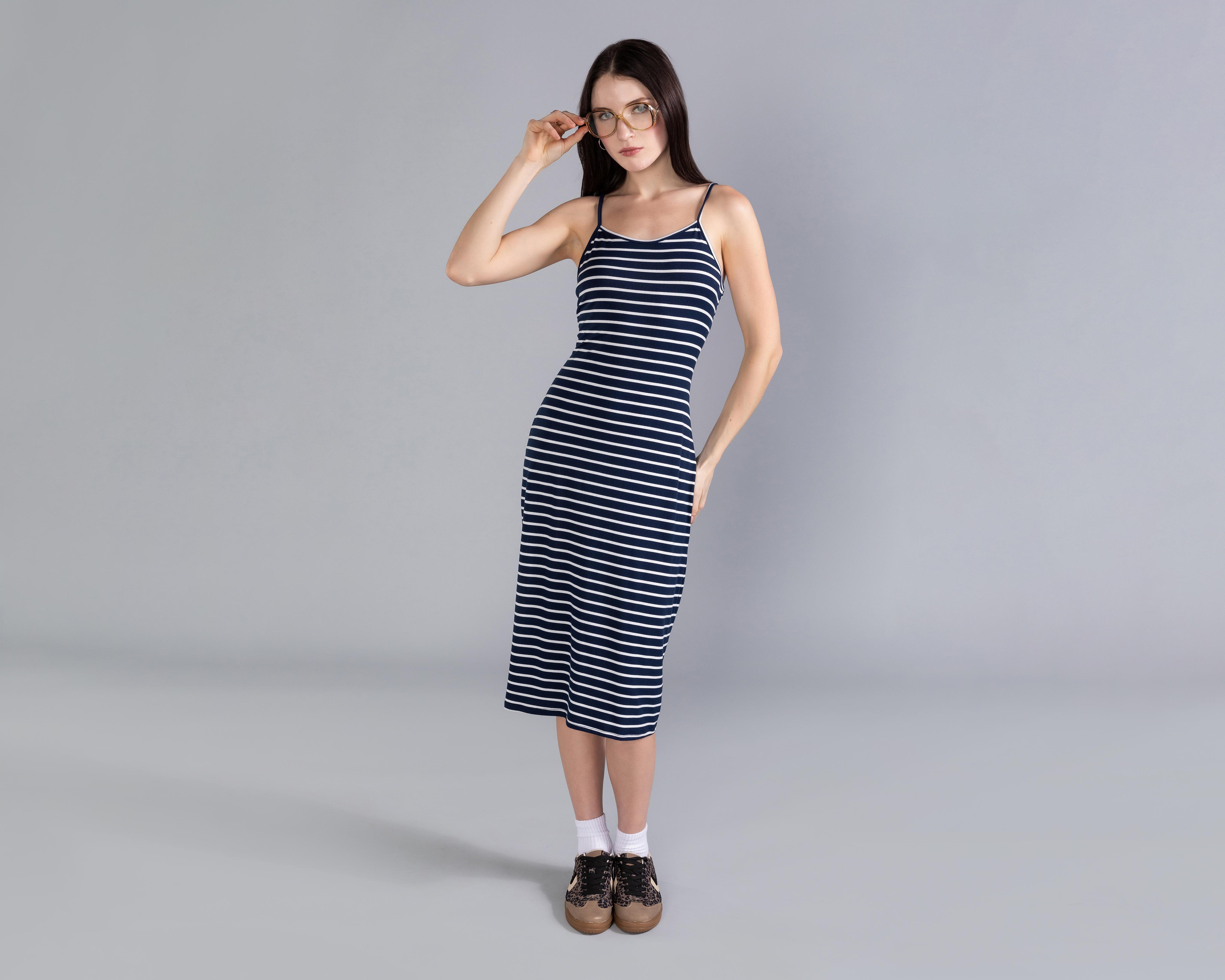 Vestido Casual Thinner a Rayas con Tirantes $299