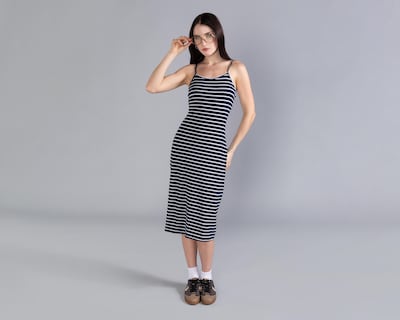 Foto 1 | Vestido Casual Thinner a Rayas con Tirantes