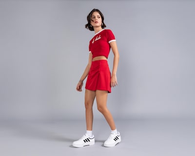 Foto 1 | Short Falda Corta Thinner Roja para Mujer