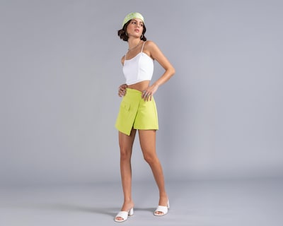 Foto 1 | Short Falda Corta Thinner Verde para Mujer