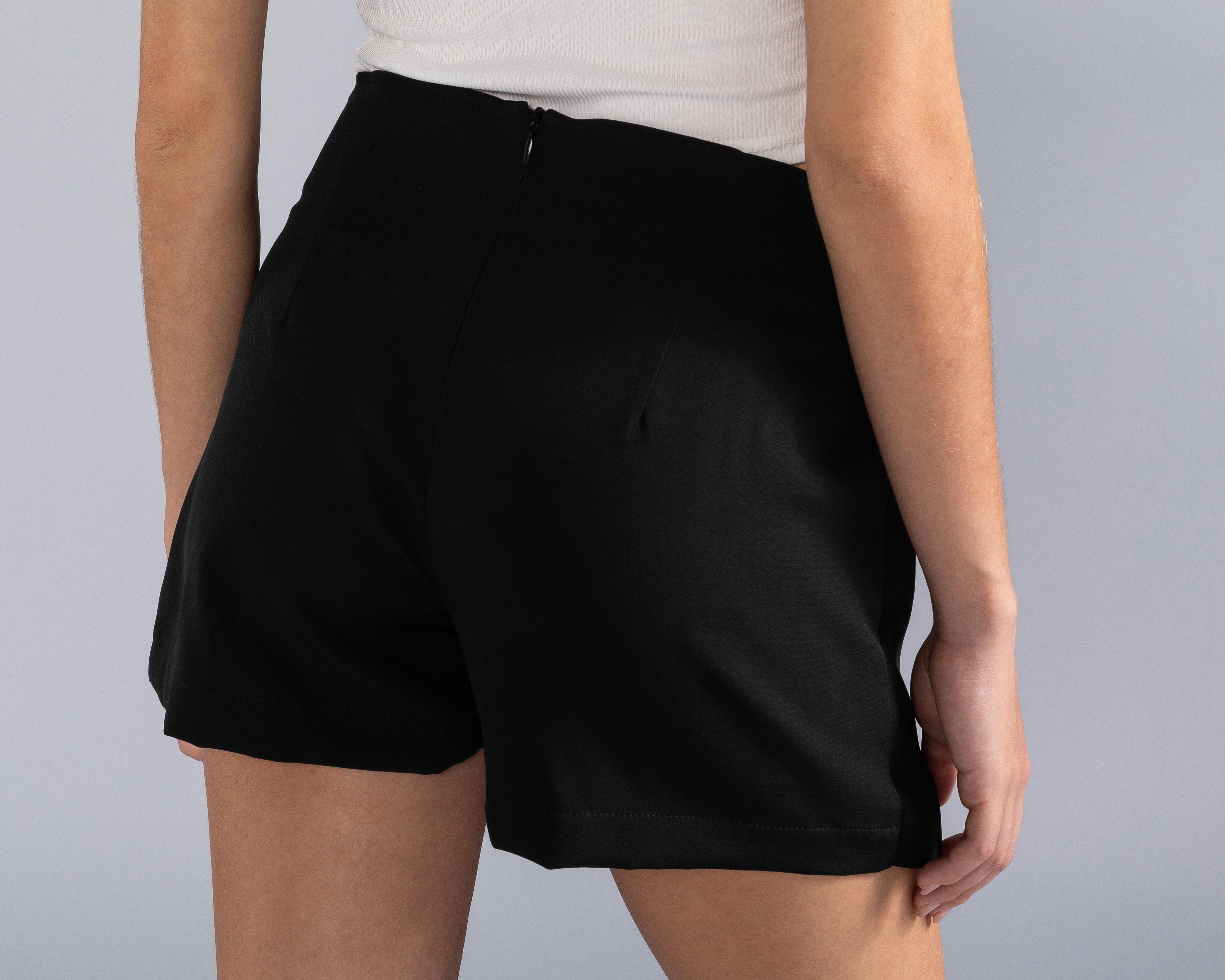 Foto 6 pulgar | Short Falda Corta Thinner Negra para Mujer