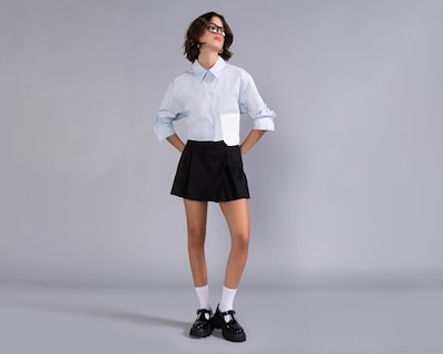 Foto 1 | Short Falda Corta Thinner Negra para Mujer