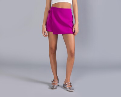 Foto 2 | Short Falda Corta Thinner Rosa para Mujer