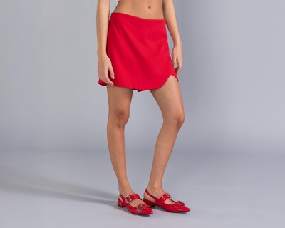 Foto 2 | Short Falda Corta Thinner Roja para Mujer