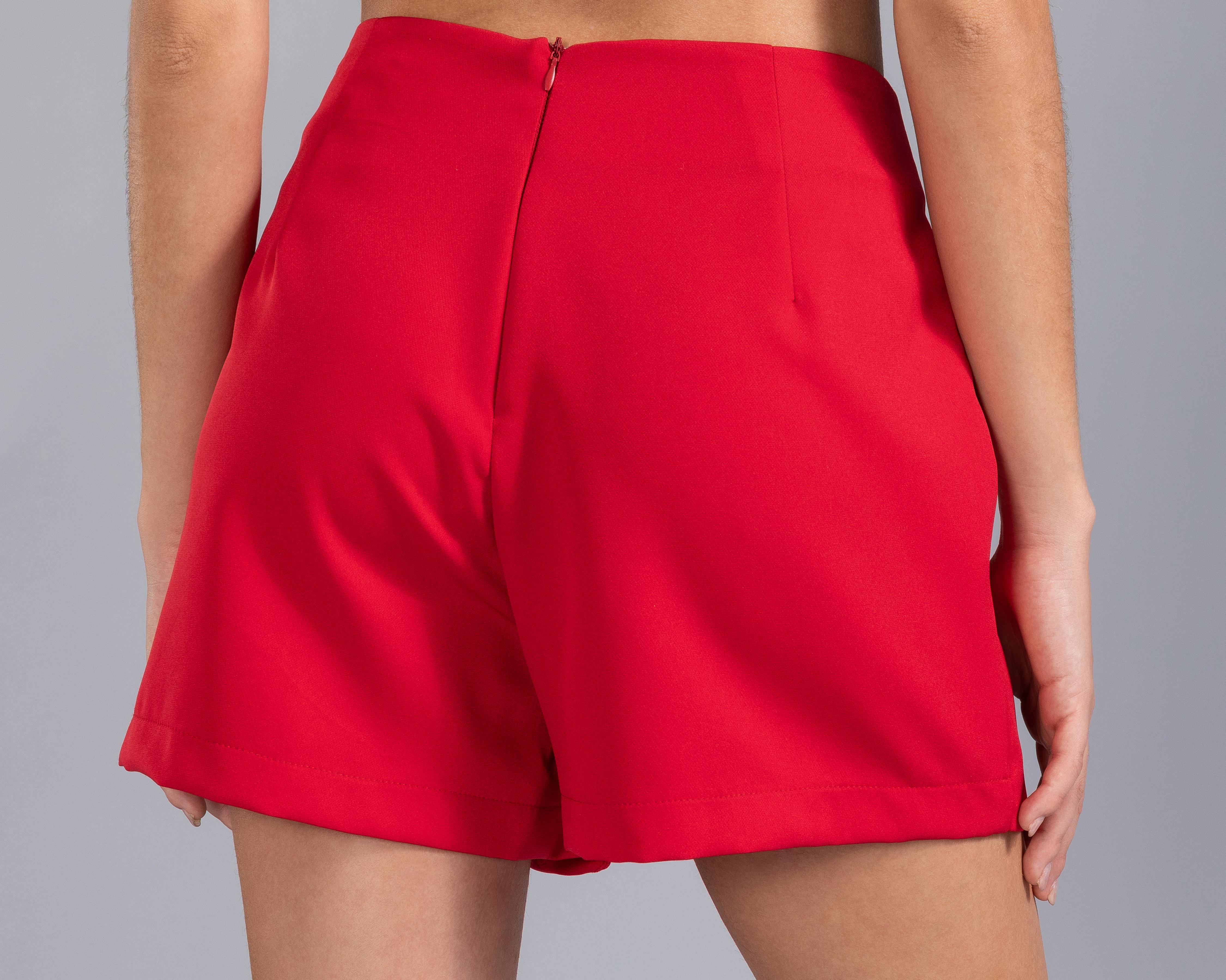 Foto 5 | Short Falda Corta Thinner Roja para Mujer