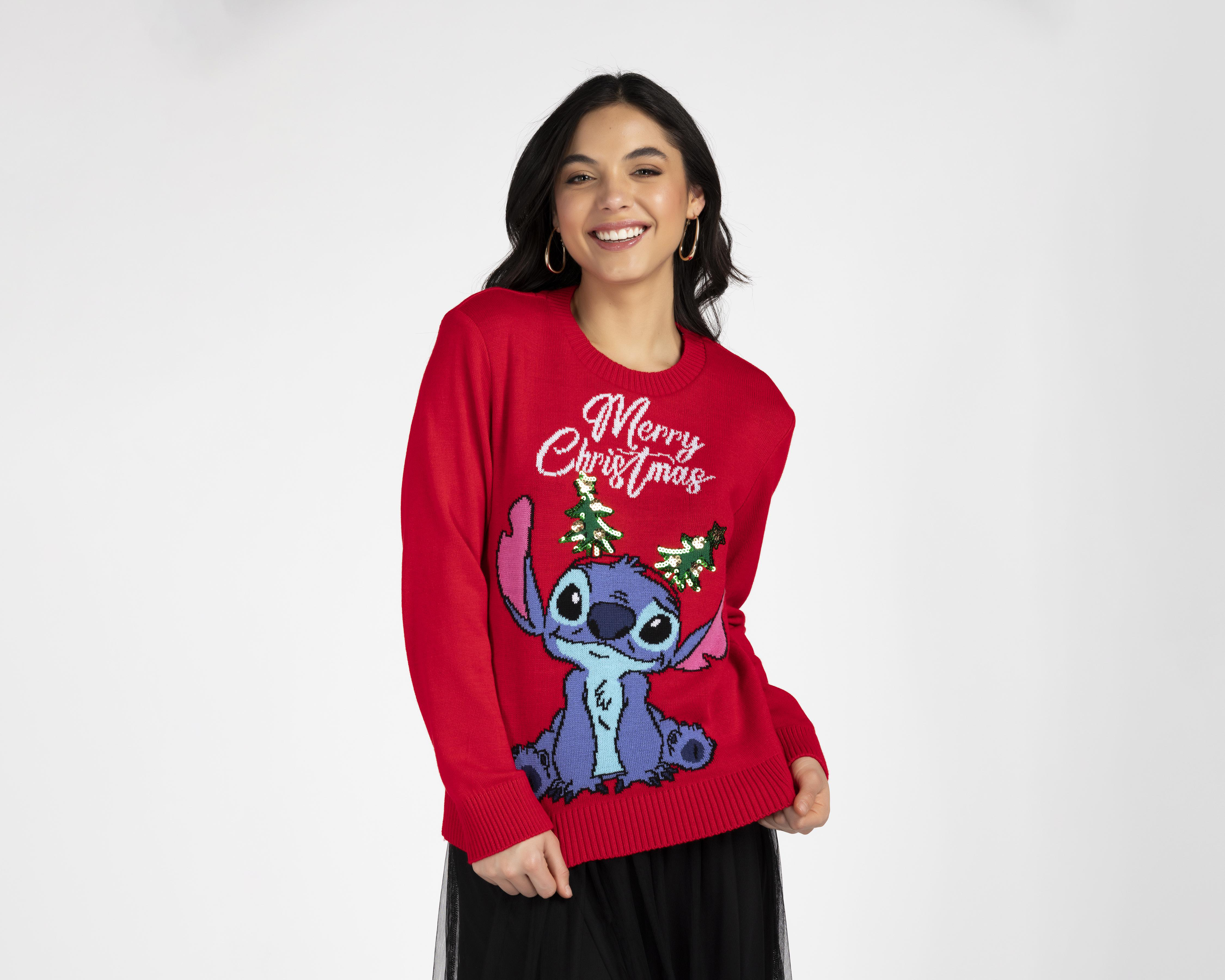 Foto 2 pulgar | Suéter Navideño Disney Stitch para Mujer