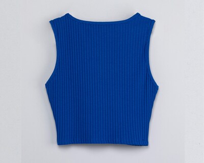 Foto 2 | Playera Thinner Azul sin Mangas