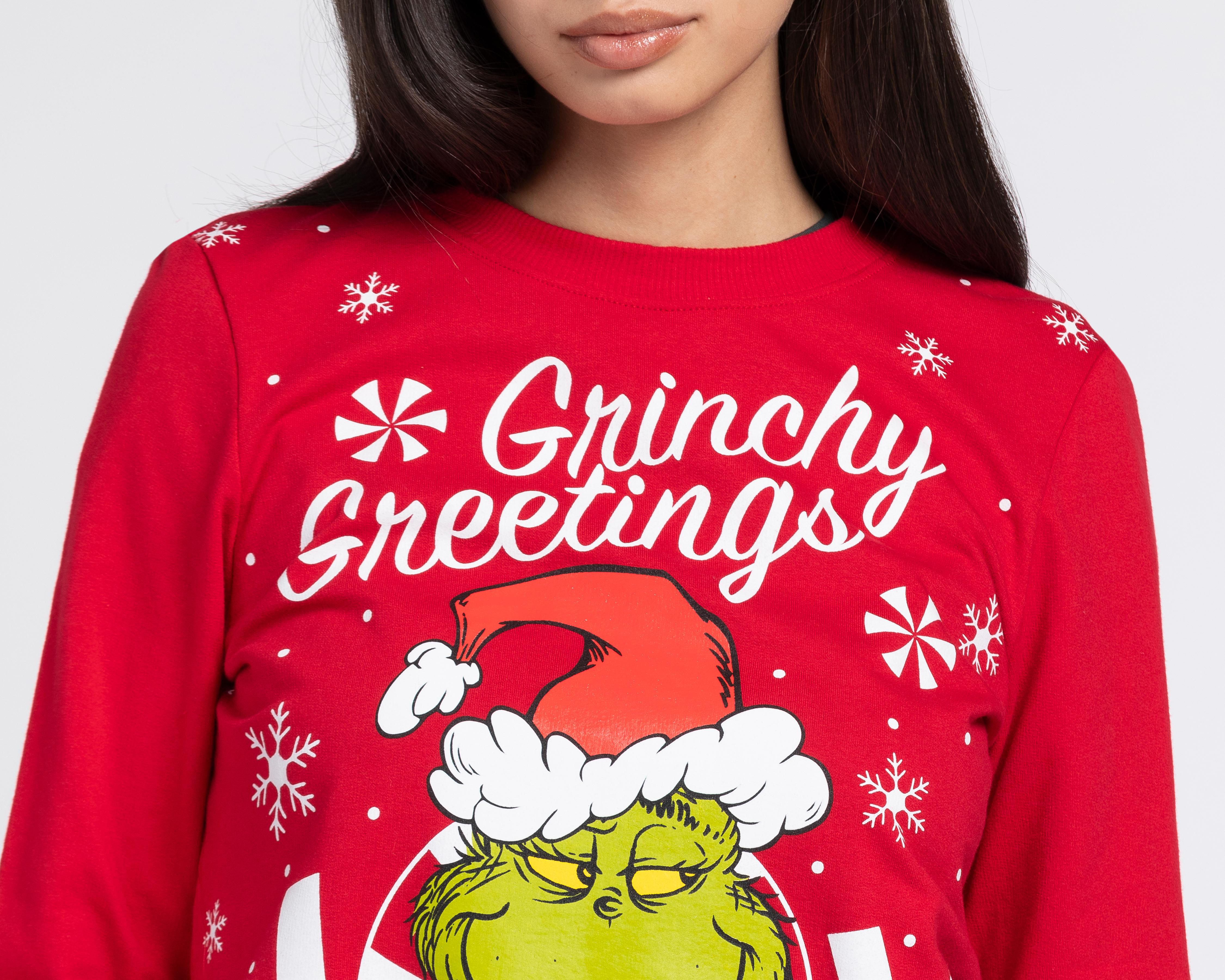 Foto 4 pulgar | Sudadera Dr. Seuss Grinch Roja