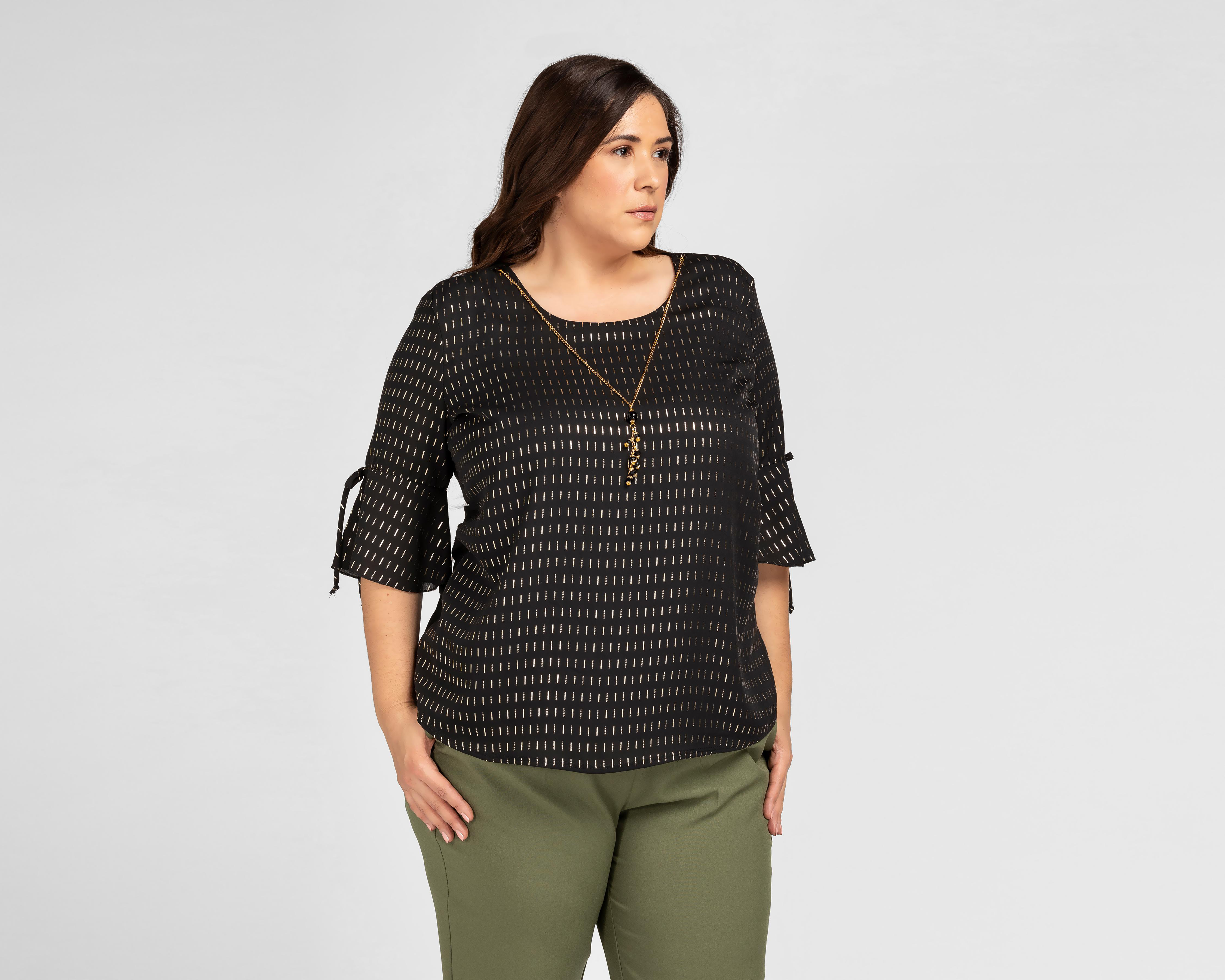 Blusa Sahara con Estampado y Collar