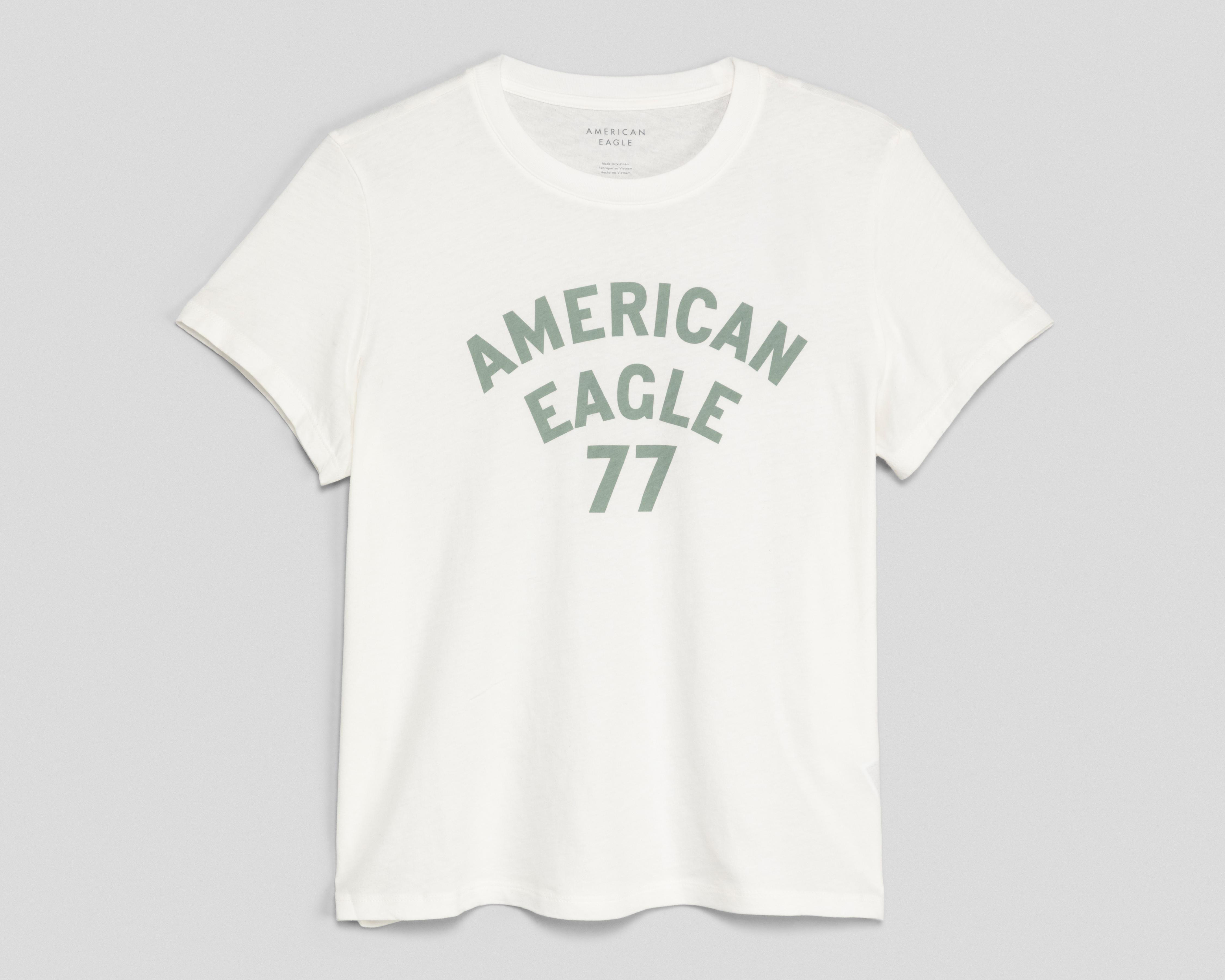 Foto 2 pulgar | Playera Blanca American Eagle para Mujer