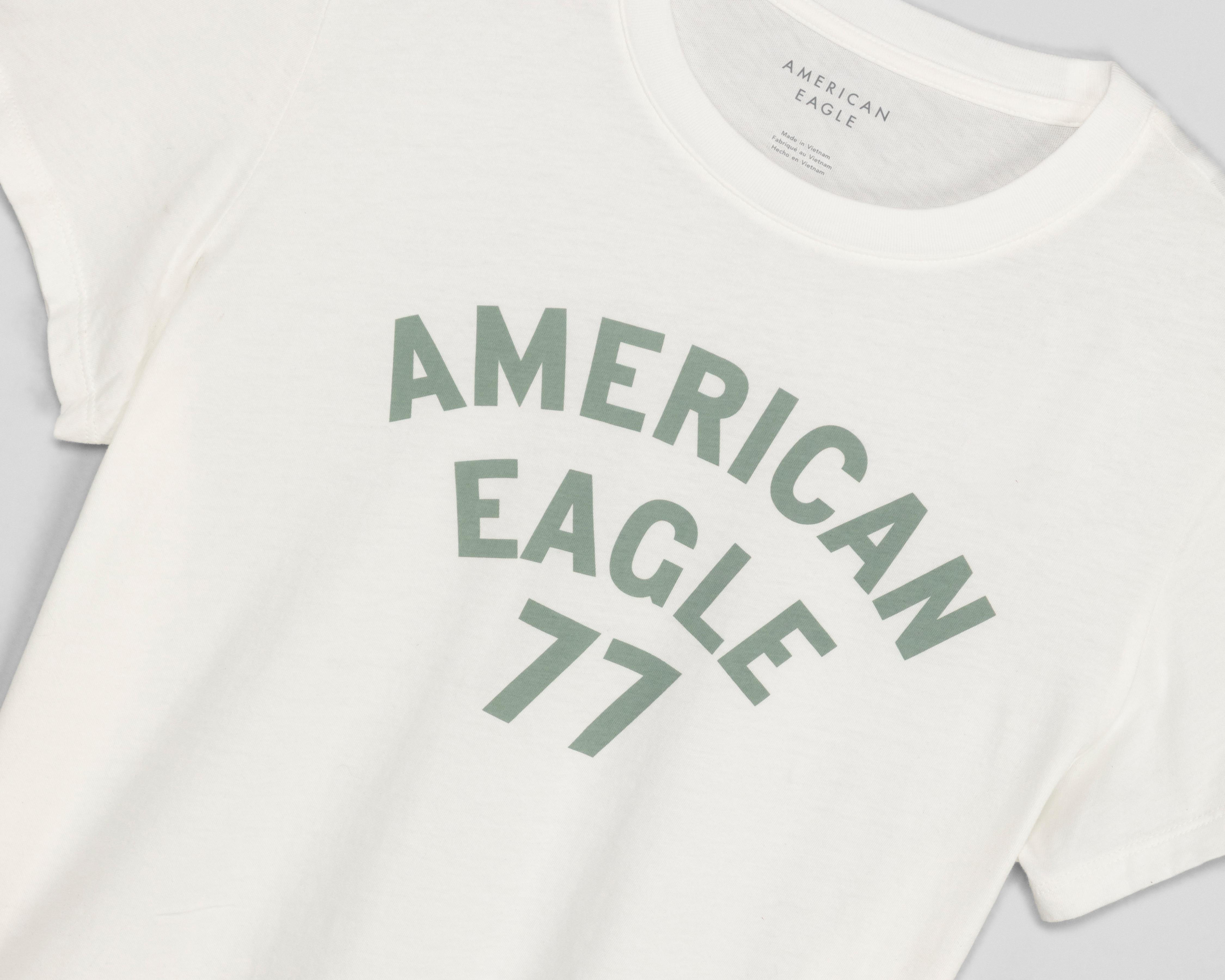 Foto 4 pulgar | Playera Blanca American Eagle para Mujer