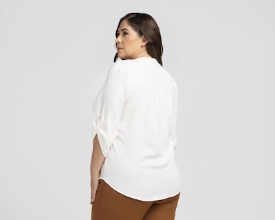 Foto 3 | Blusa Sahara Manga 3/4 con Cuello Mao