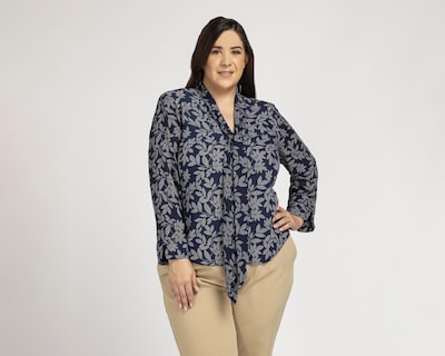 Foto 1 | Blusa Paloma Manga Larga con Botones y Corbata