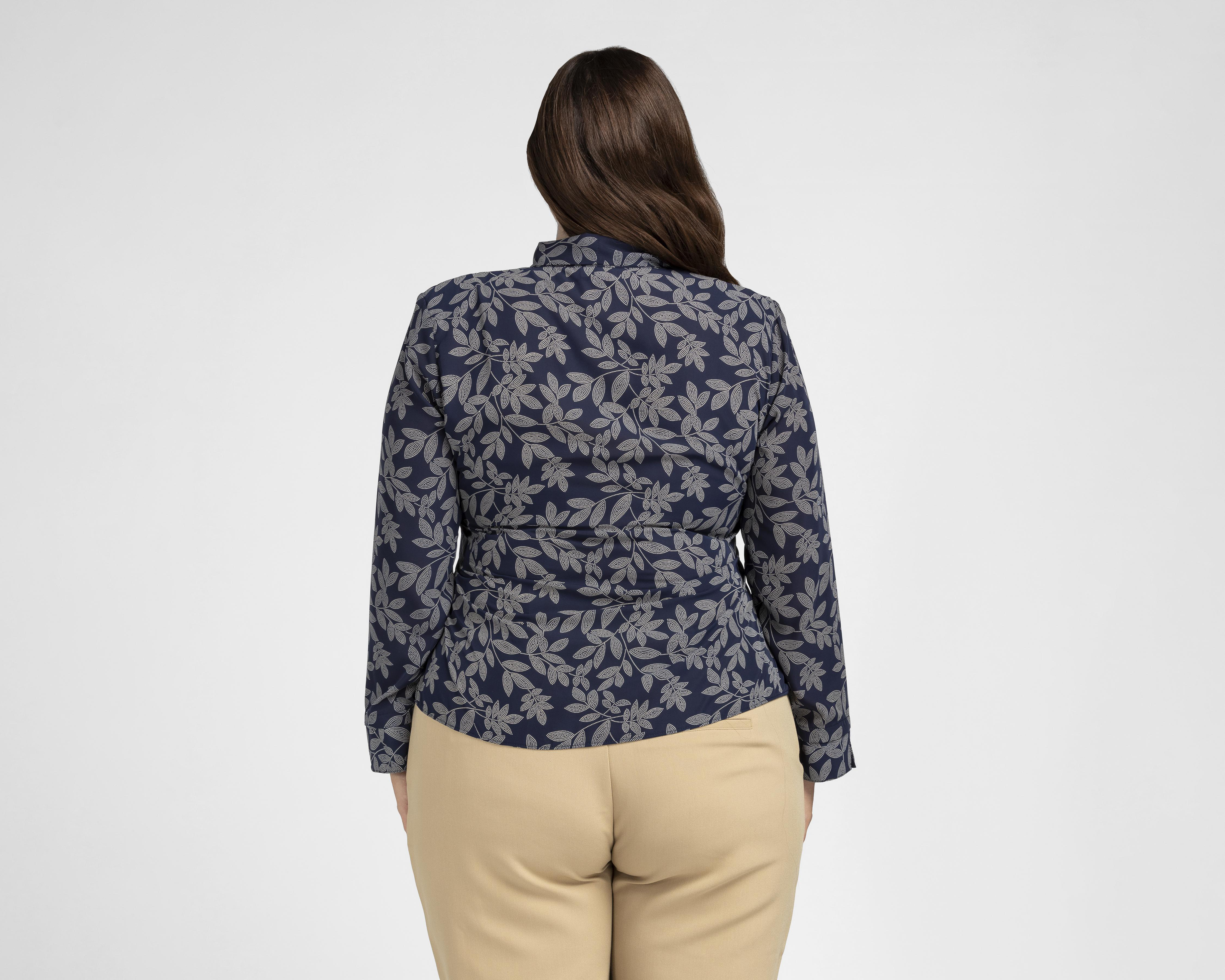 Foto 4 pulgar | Blusa Paloma Manga Larga con Botones y Corbata
