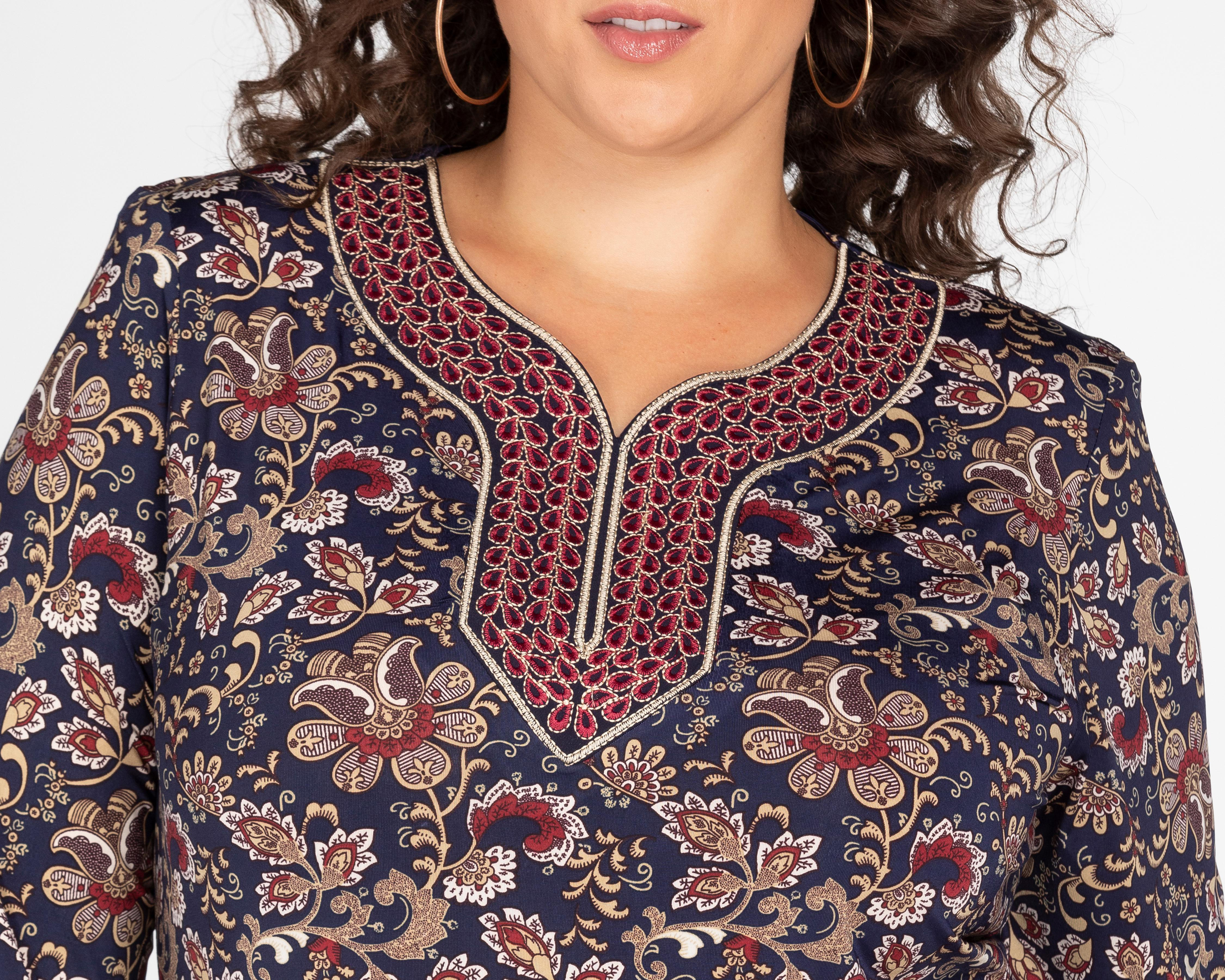 Foto 4 | Blusa Paloma Manga 3/4 Estampada