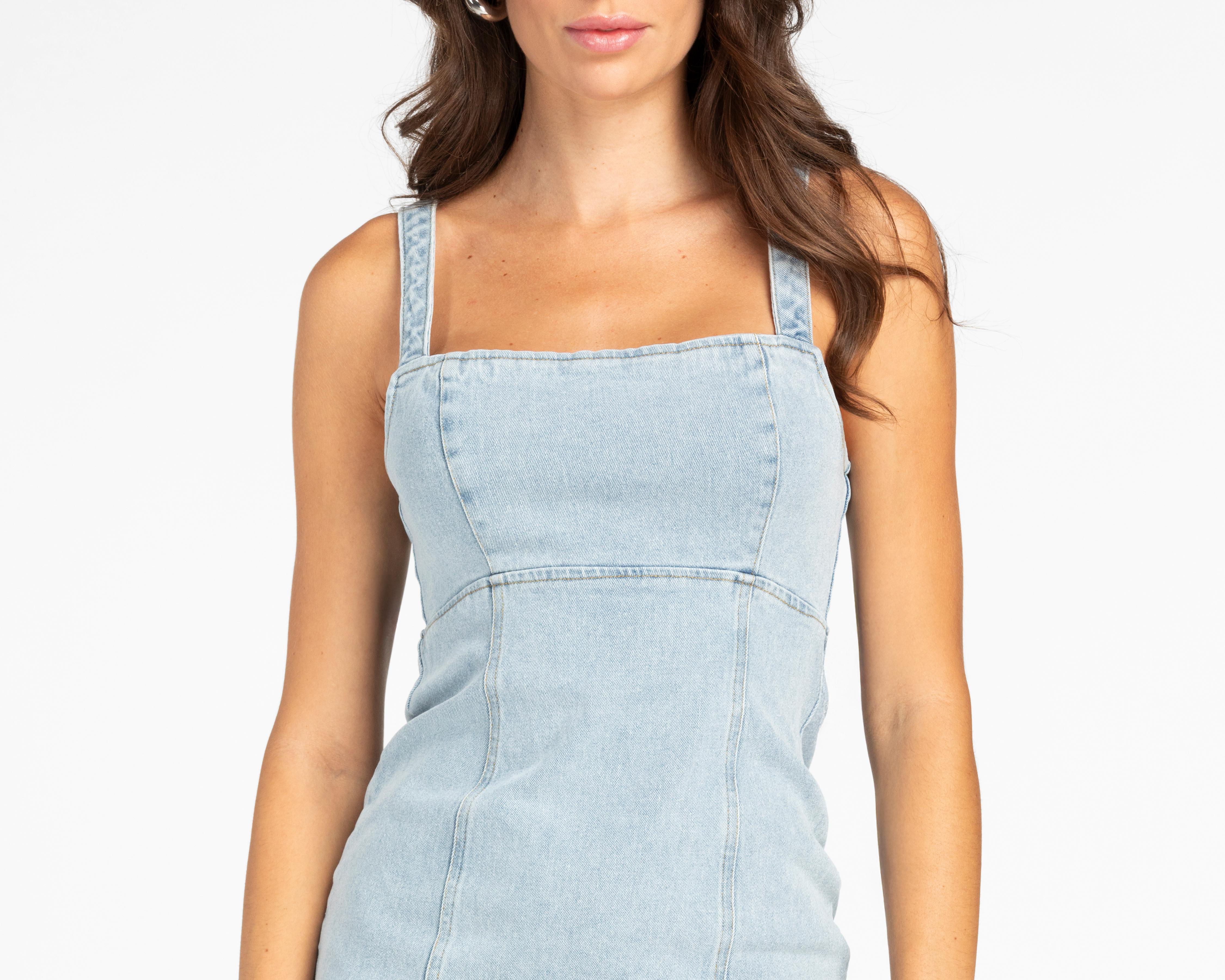 Foto 4 | Vestido Casual Refill Corto de Mezclilla