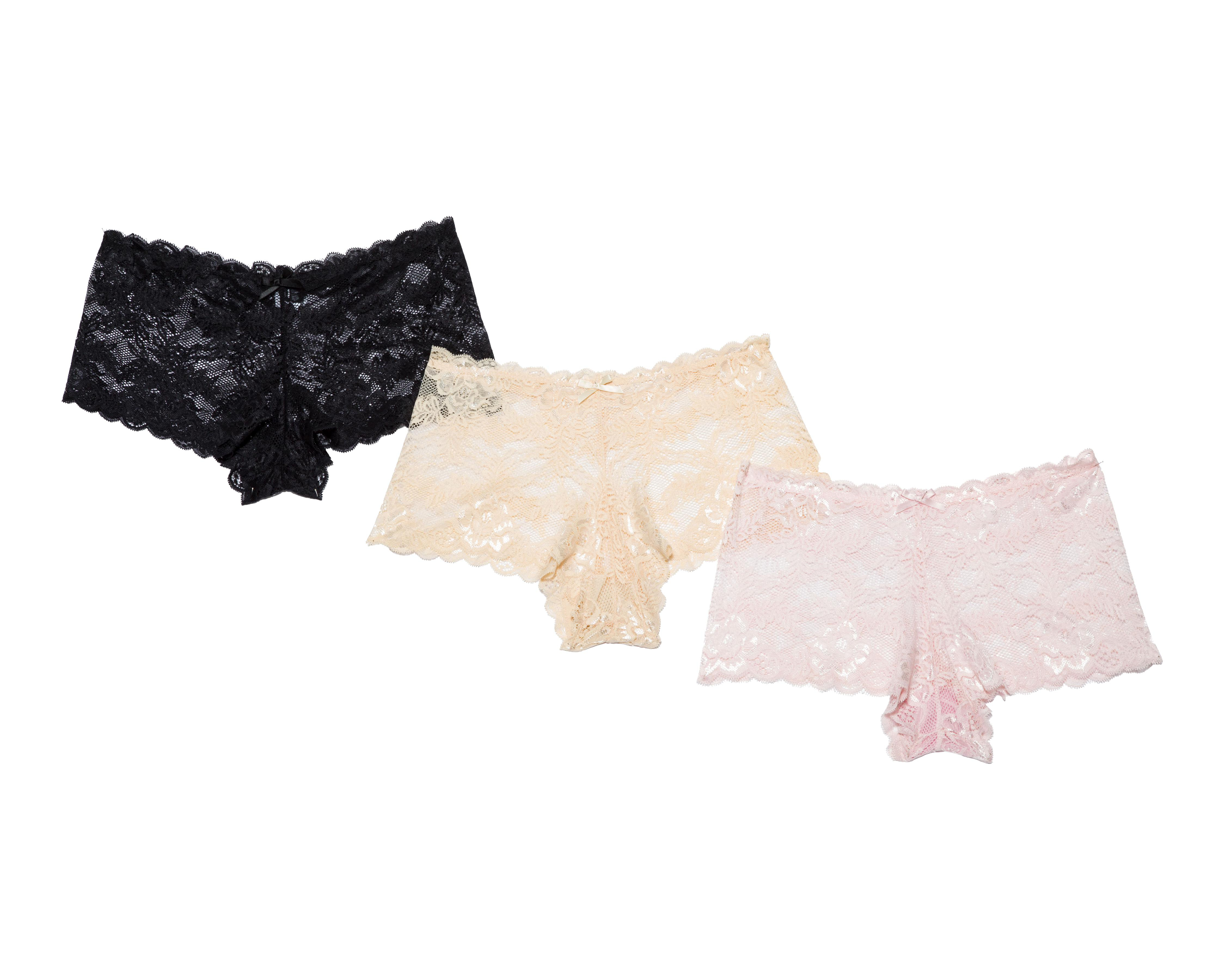 Pantaleta con Encaje Be Wicked para Mujer 3 Pack