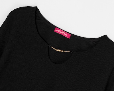 Foto 6 | Blusa Sahara Manga 3/4 Negra