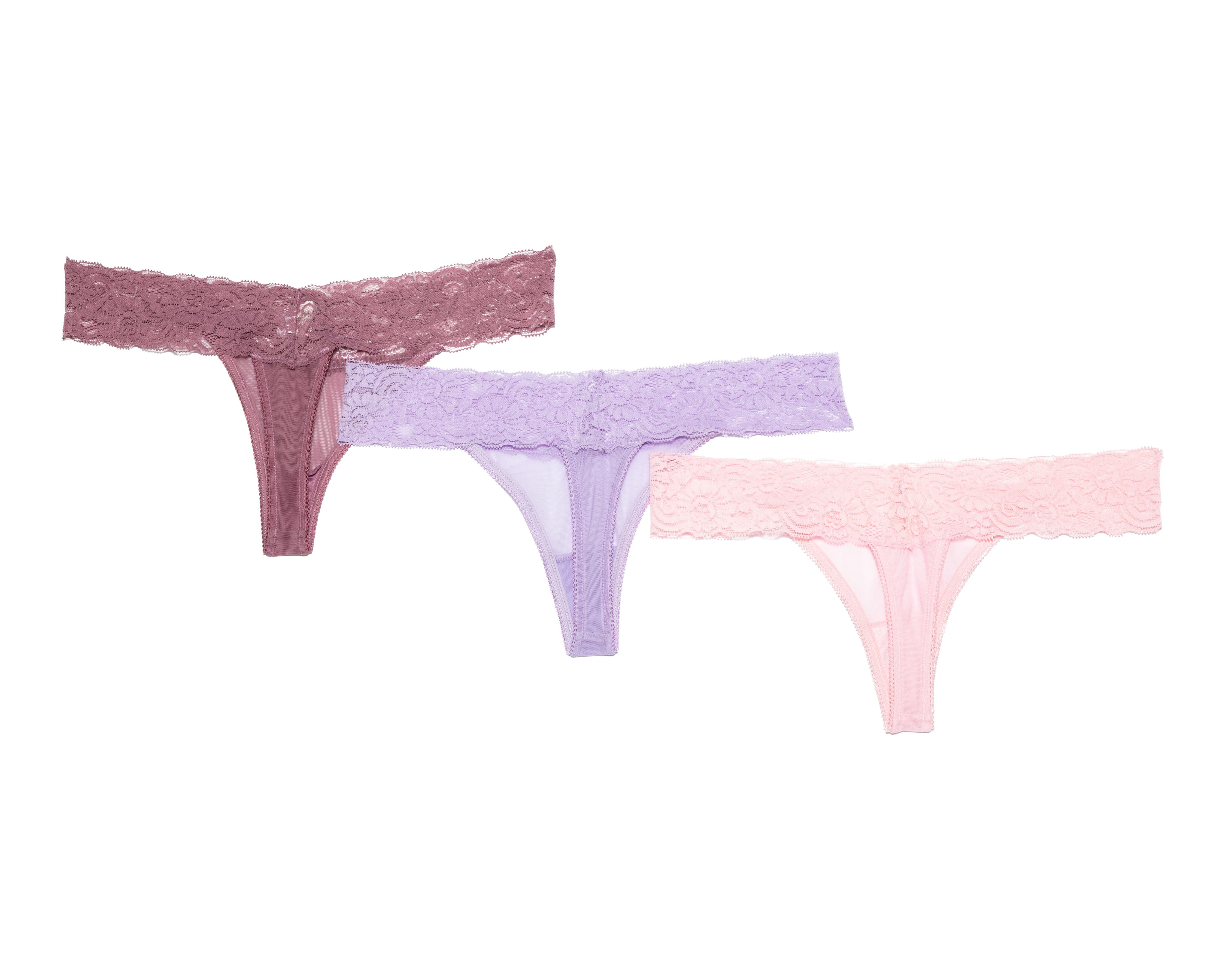 Foto 3 pulgar | Pantaleta con Encaje Be Wicked para Mujer 3 Pack