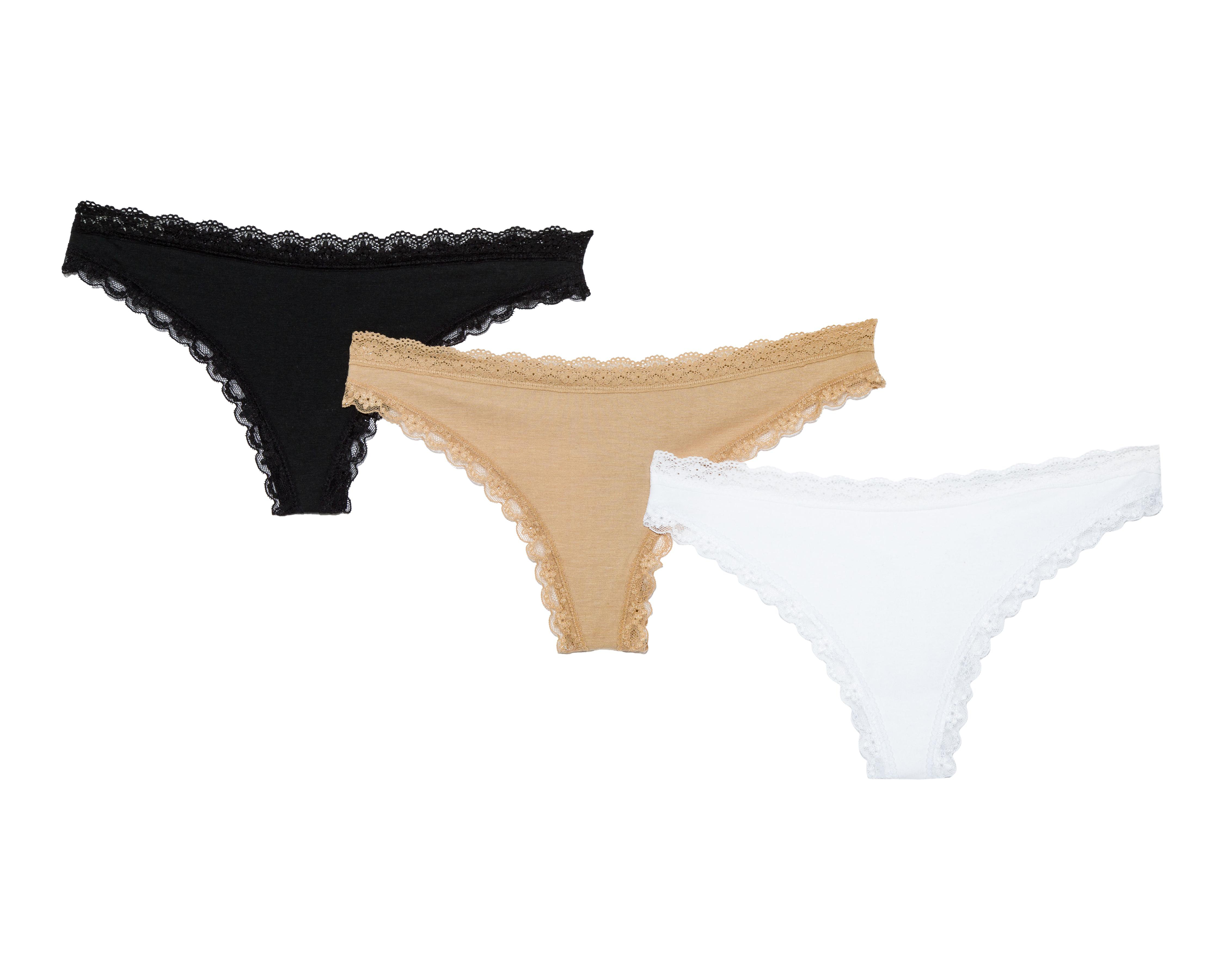 Foto 2 pulgar | Pantaleta con Encaje Be Wicked para Mujer 3 Pack