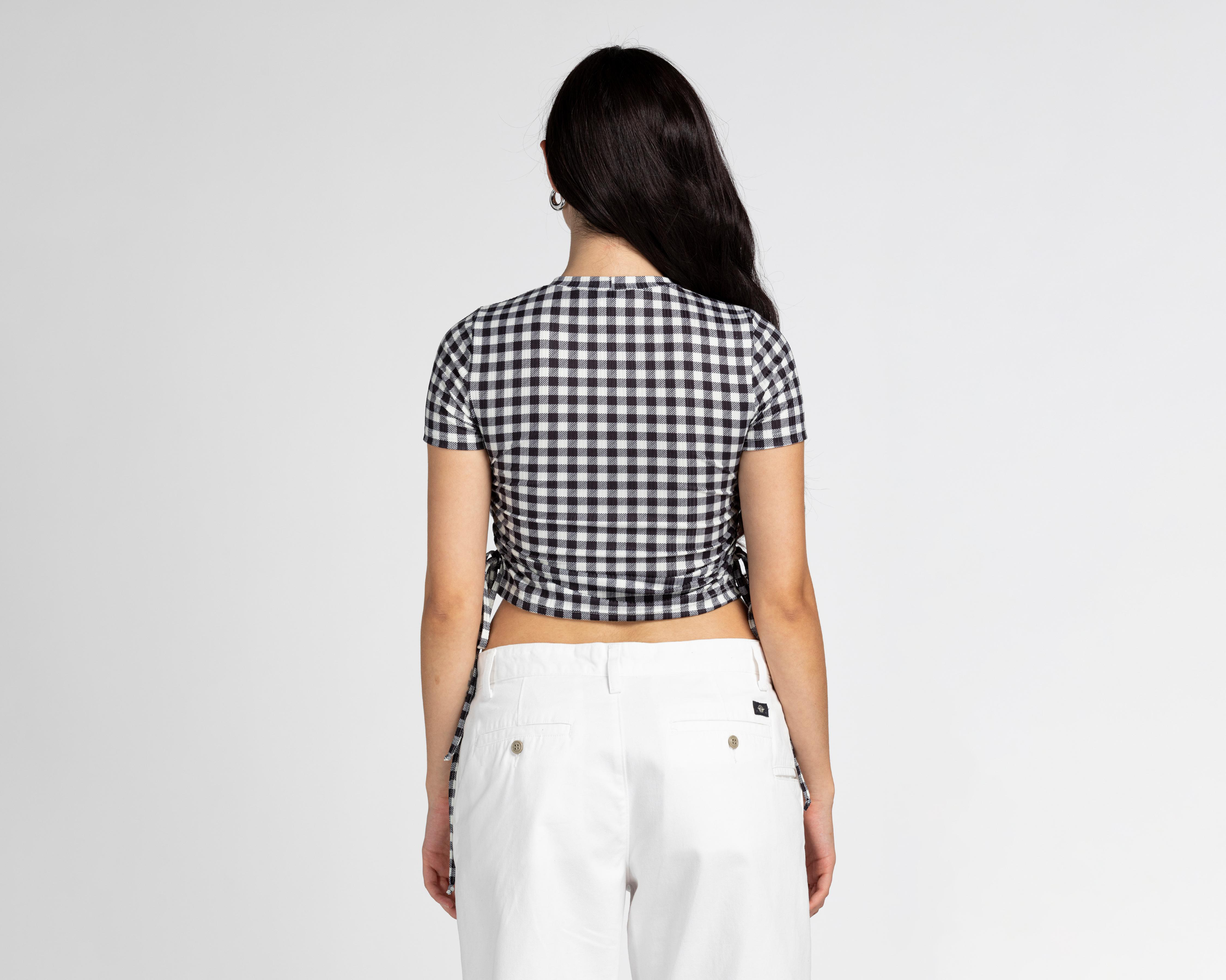 Foto 4 pulgar | Crop Top Refill con Jareta para Mujer