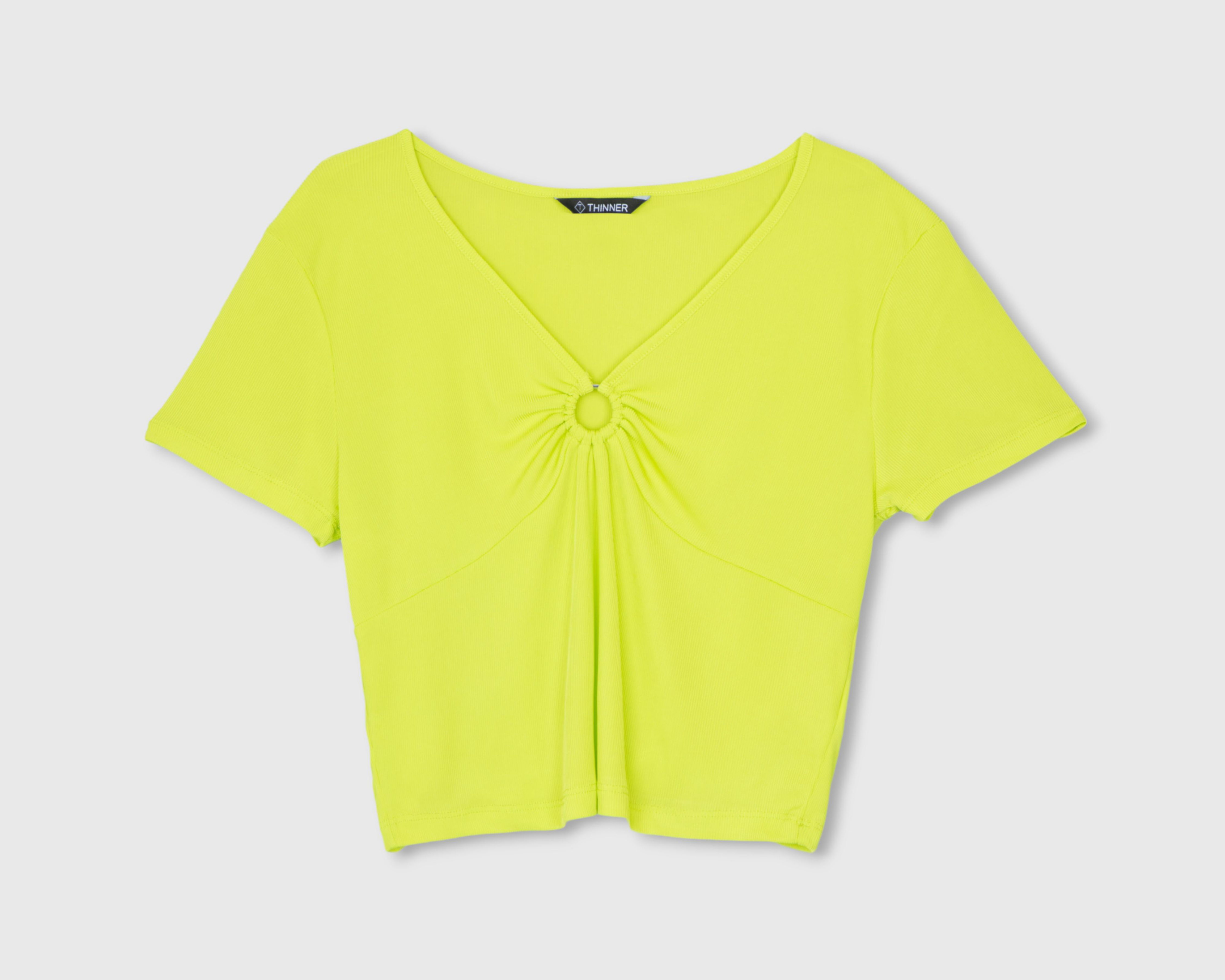 Playera Thinner Manga Corta con Argolla